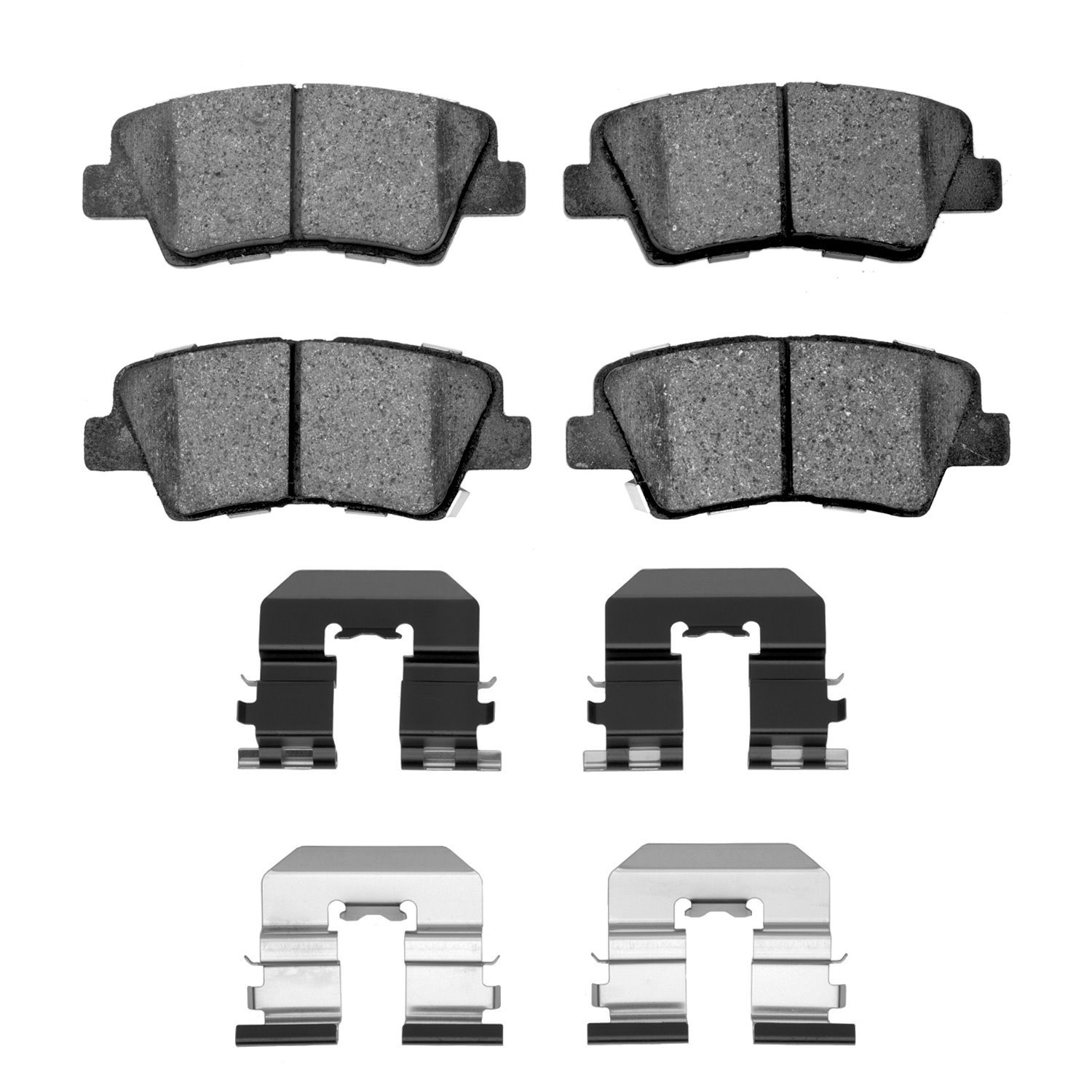 1311-1313-01 3000-Series Semi-Metallic Brake Pads & Hardware Kit, 2007-2013 Kia/Hyundai/Genesis, Position: Rear