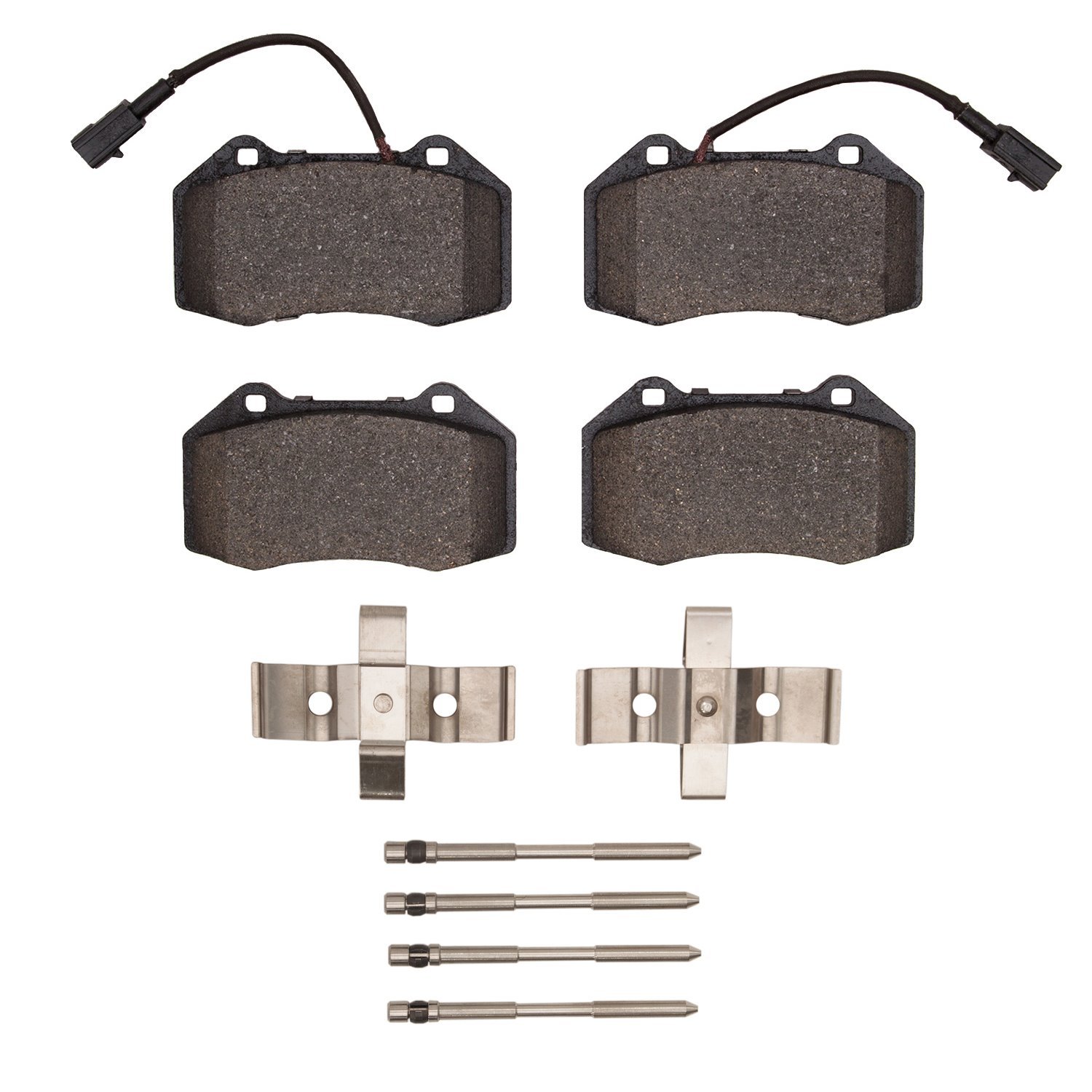 1311-1379-11 3000-Series Semi-Metallic Brake Pads & Hardware Kit, 2015-2020 Alfa Romeo, Position: Front