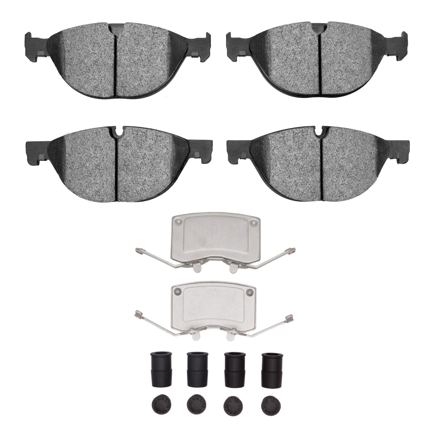 1311-1448-01 3000-Series Semi-Metallic Brake Pads & Hardware Kit, Fits Select Jaguar, Position: Front