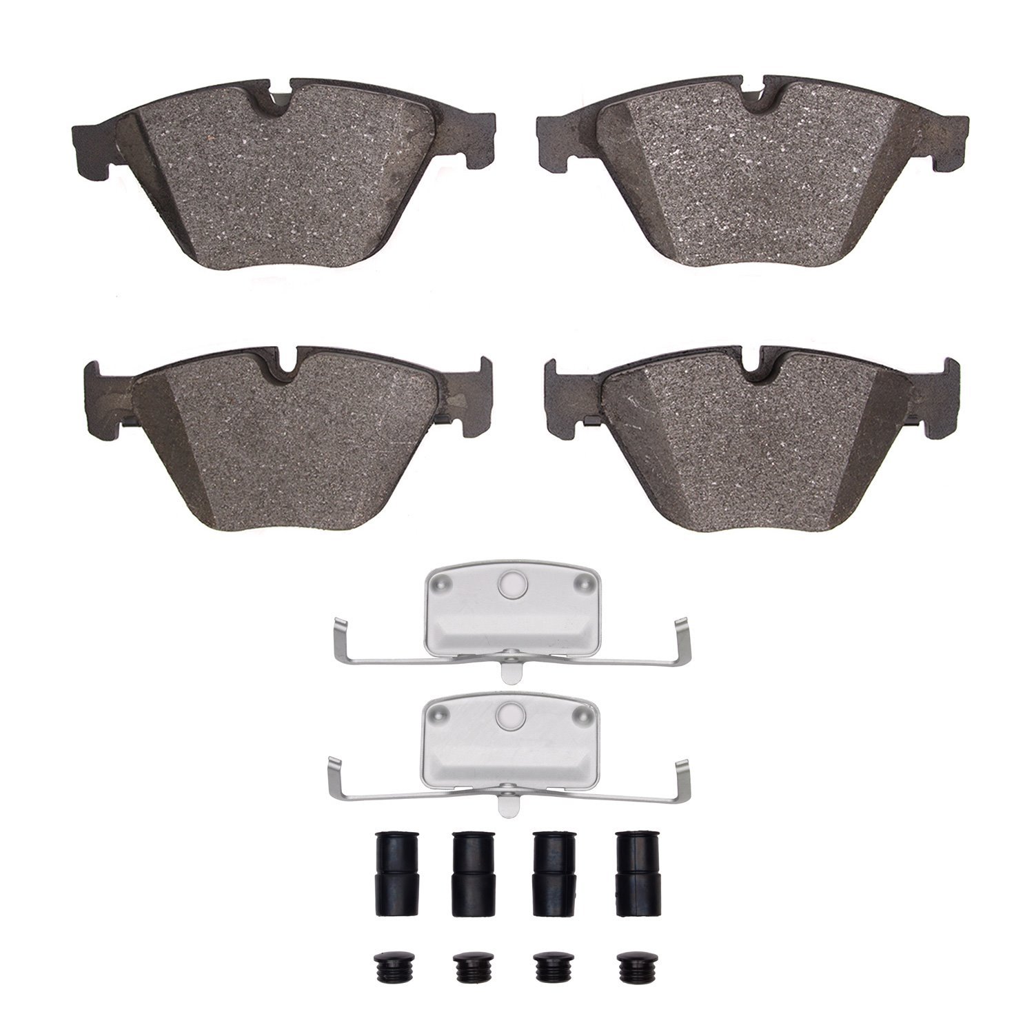 1311-1505-01 3000-Series Semi-Metallic Brake Pads & Hardware Kit, 2011-2019 BMW, Position: Front