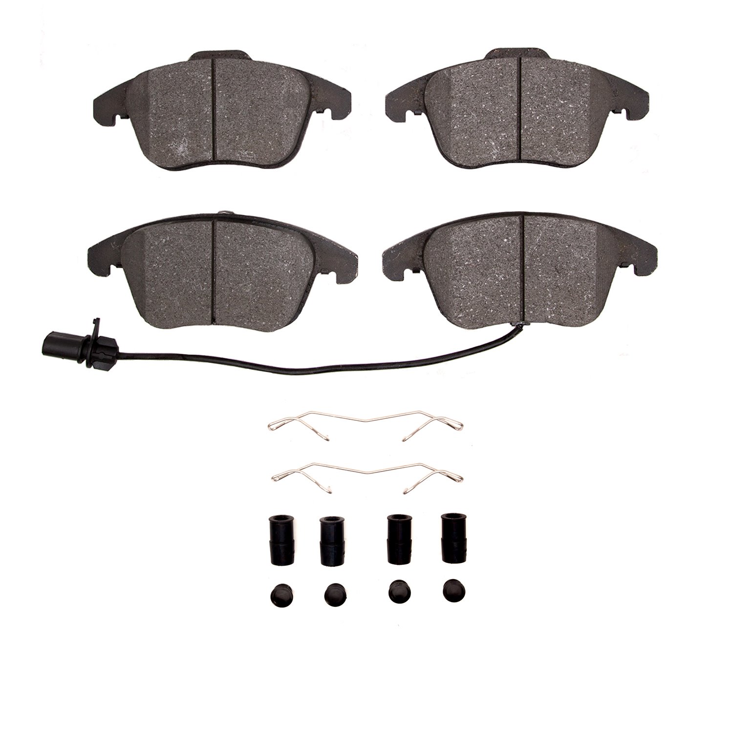 1311-1535-02 3000-Series Semi-Metallic Brake Pads & Hardware Kit, 2009-2016 Audi/Volkswagen, Position: Front