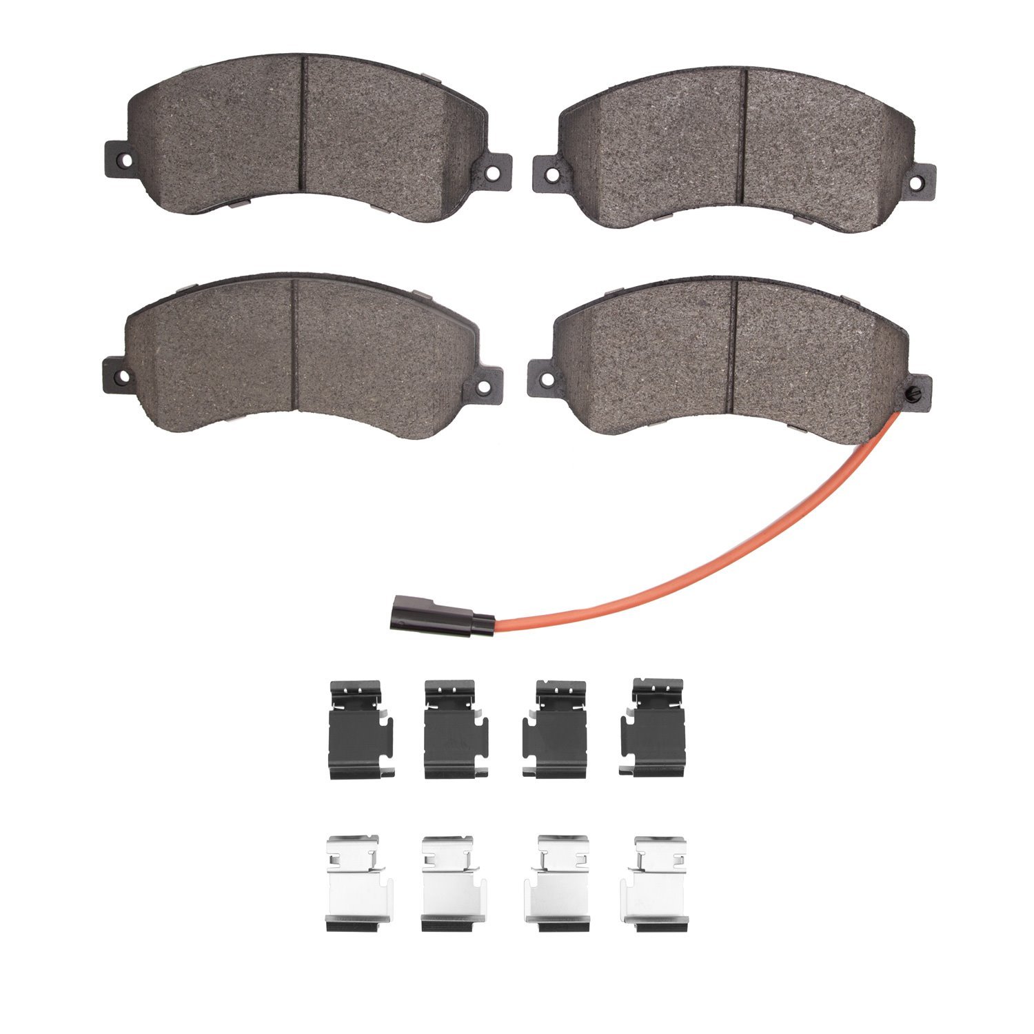 1311-1555-01 3000-Series Semi-Metallic Brake Pads & Hardware Kit, 2010-2017 Audi/Volkswagen, Position: Front