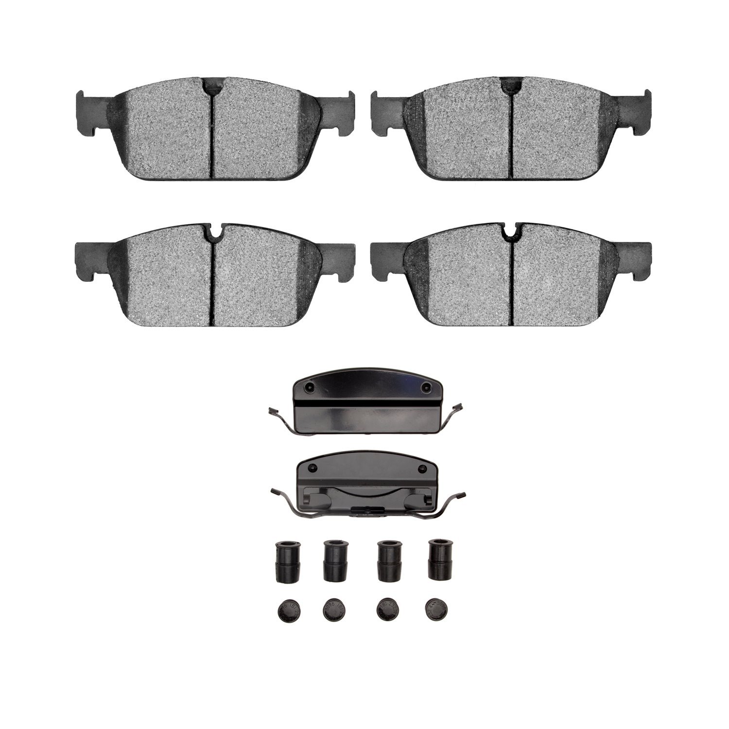 1311-1636-11 3000-Series Semi-Metallic Brake Pads & Hardware Kit, 2013-2019 Mercedes-Benz, Position: Front
