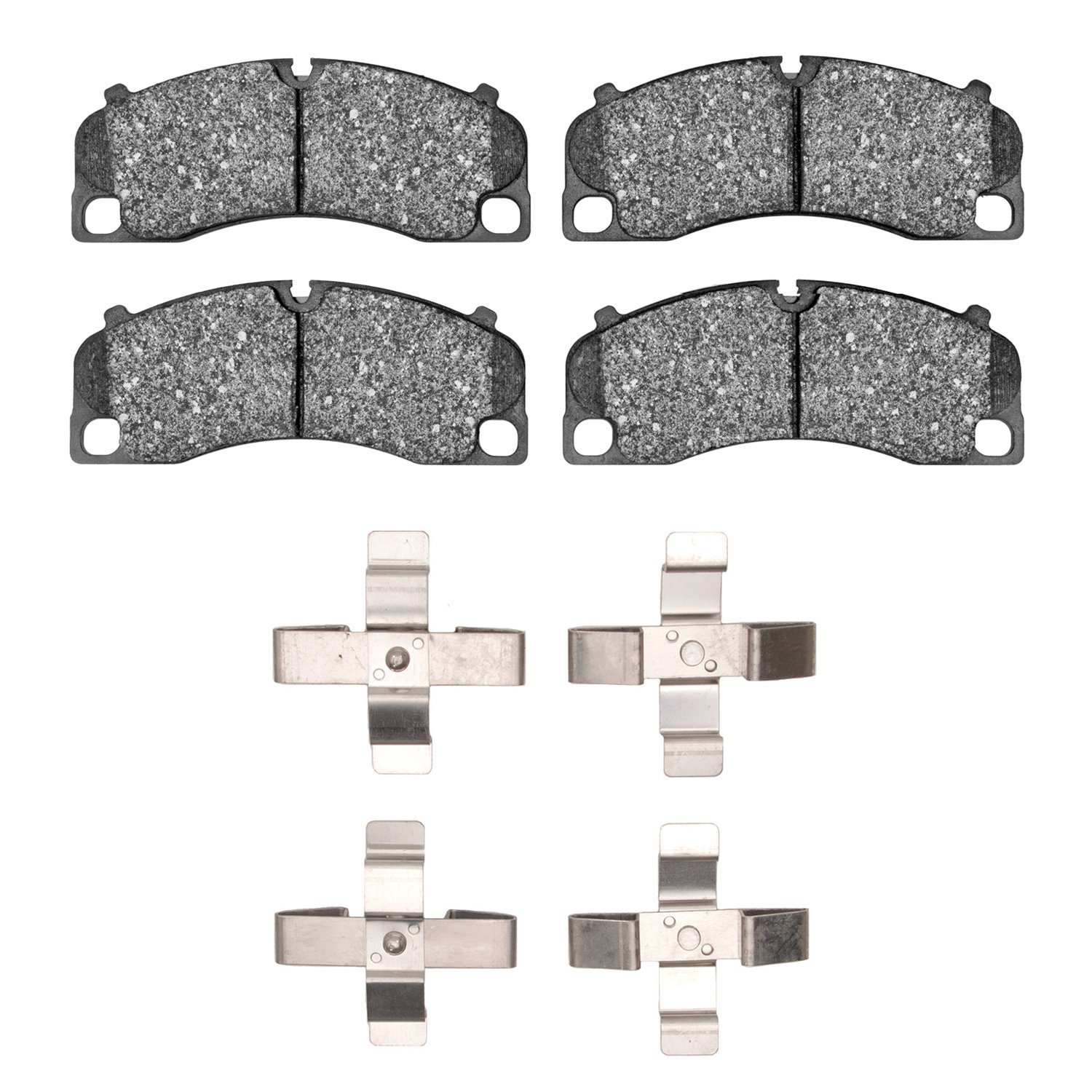 1311-1637-01 3000-Series Semi-Metallic Brake Pads & Hardware Kit, Fits Select Porsche, Position: Front