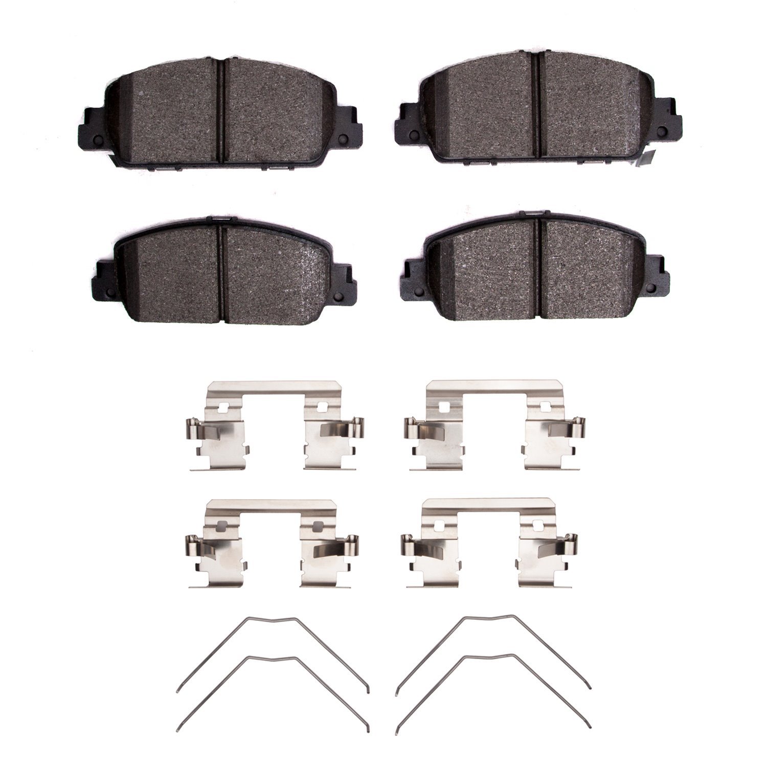 1311-1654-01 3000-Series Semi-Metallic Brake Pads & Hardware Kit, Fits Select Acura/Honda, Position: Front
