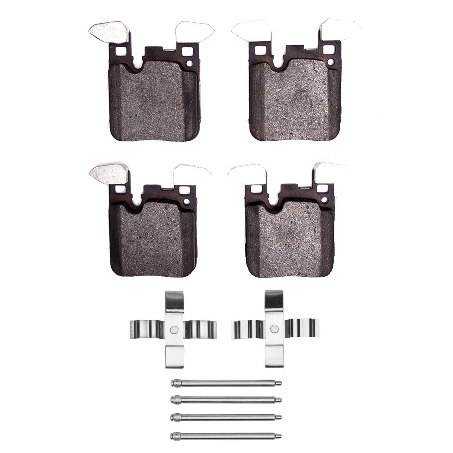 1311-1656-01 3000-Series Semi-Metallic Brake Pads & Hardware Kit, 2012-2021 BMW, Position: Rear