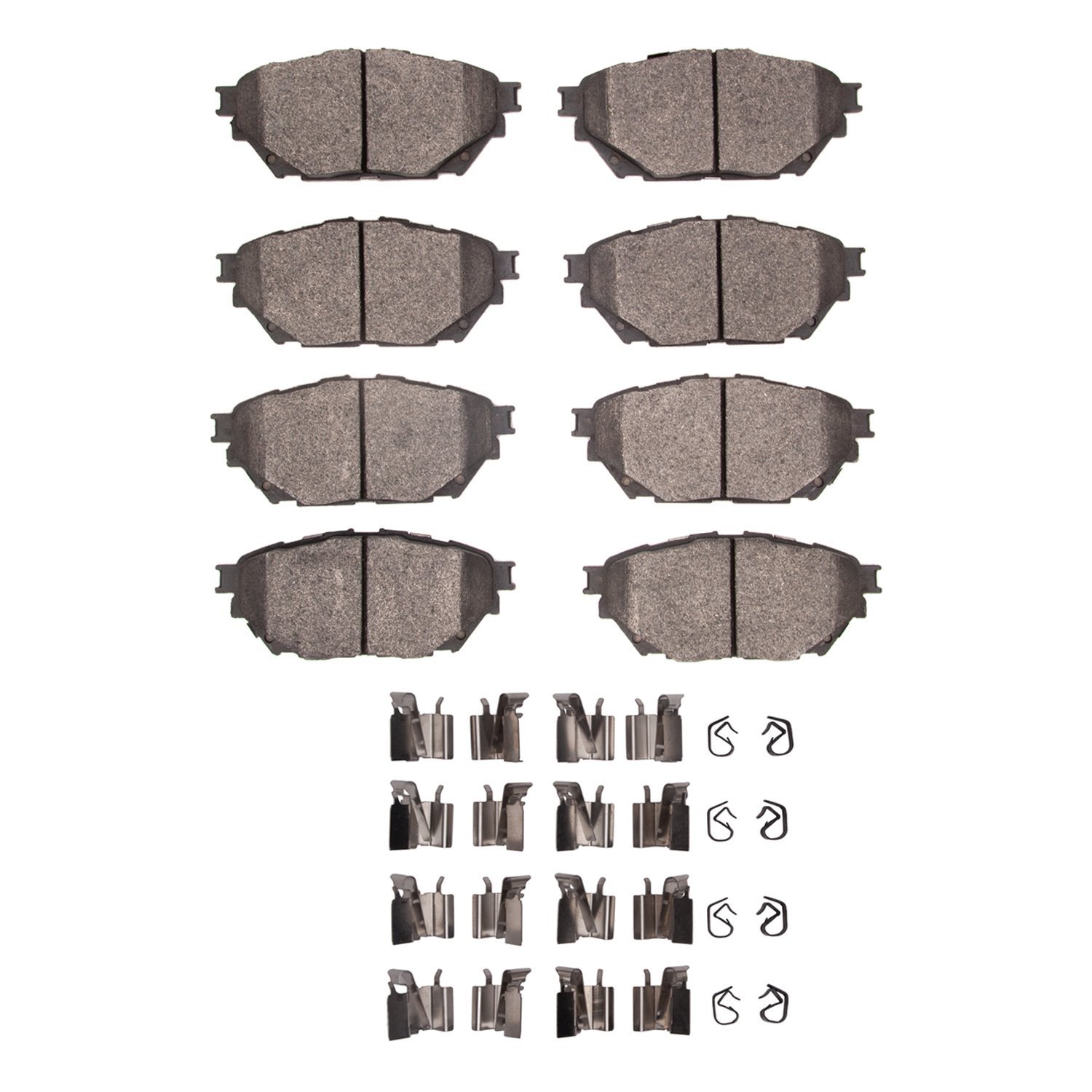 1311-1682-01 3000-Series Semi-Metallic Brake Pads & Hardware Kit, 2012-2020 Multiple Makes/Models, Position: Rear,Front,Fr,Rr