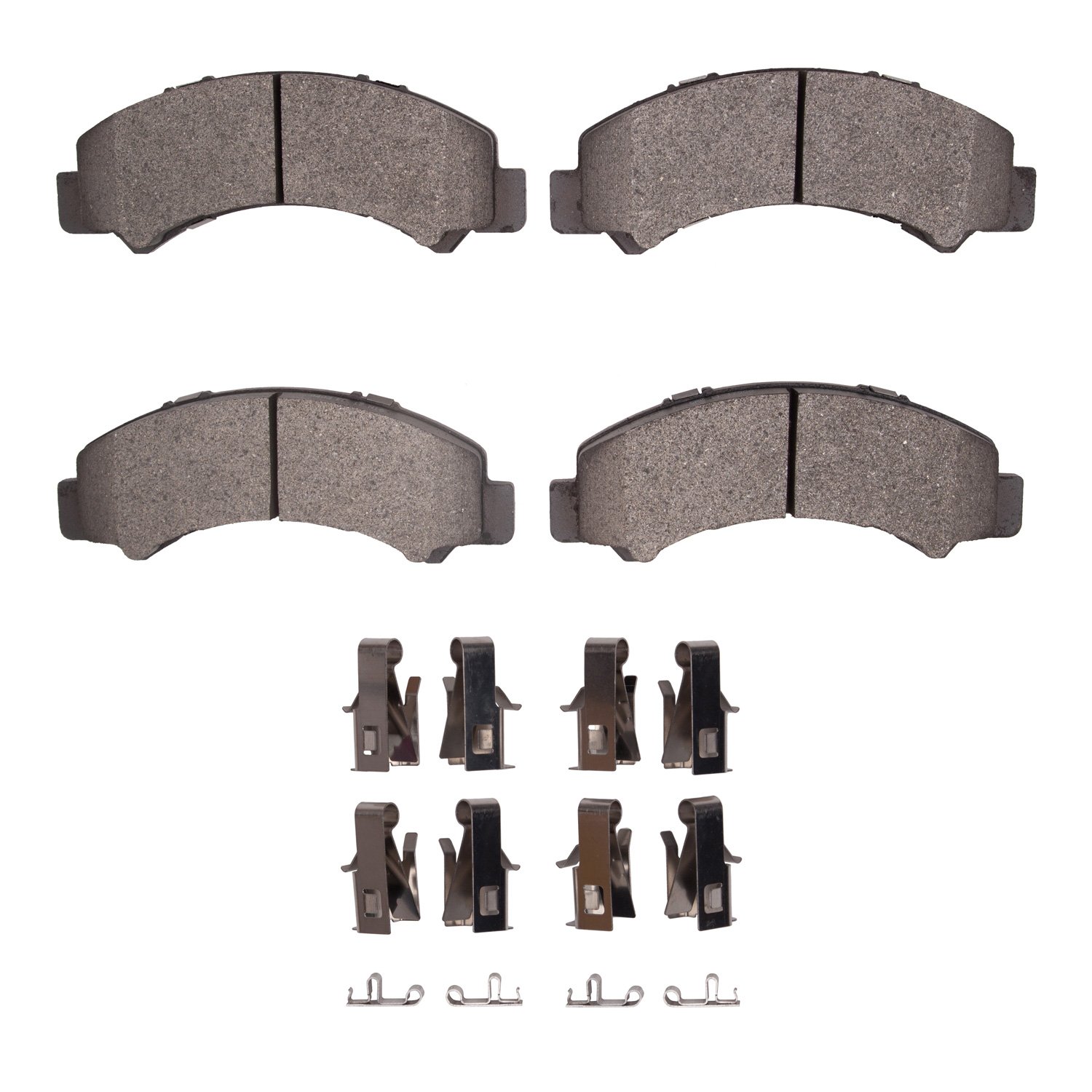 1311-1700-01 3000-Series Semi-Metallic Brake Pads & Hardware Kit, 2006-2015 GM, Position: Front