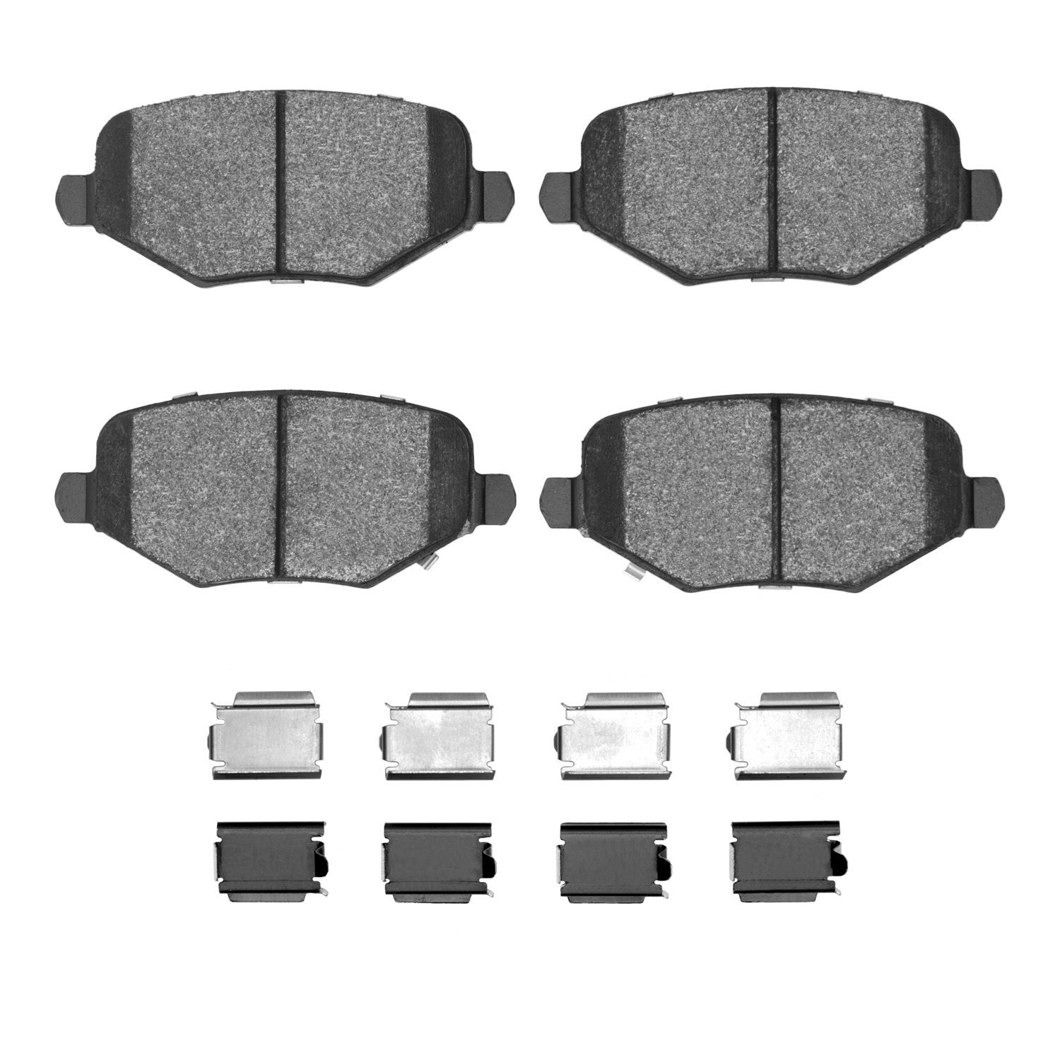 1311-1719-02 3000-Series Semi-Metallic Brake Pads & Hardware Kit, 2009-2014 Multiple Makes/Models, Position: Rear