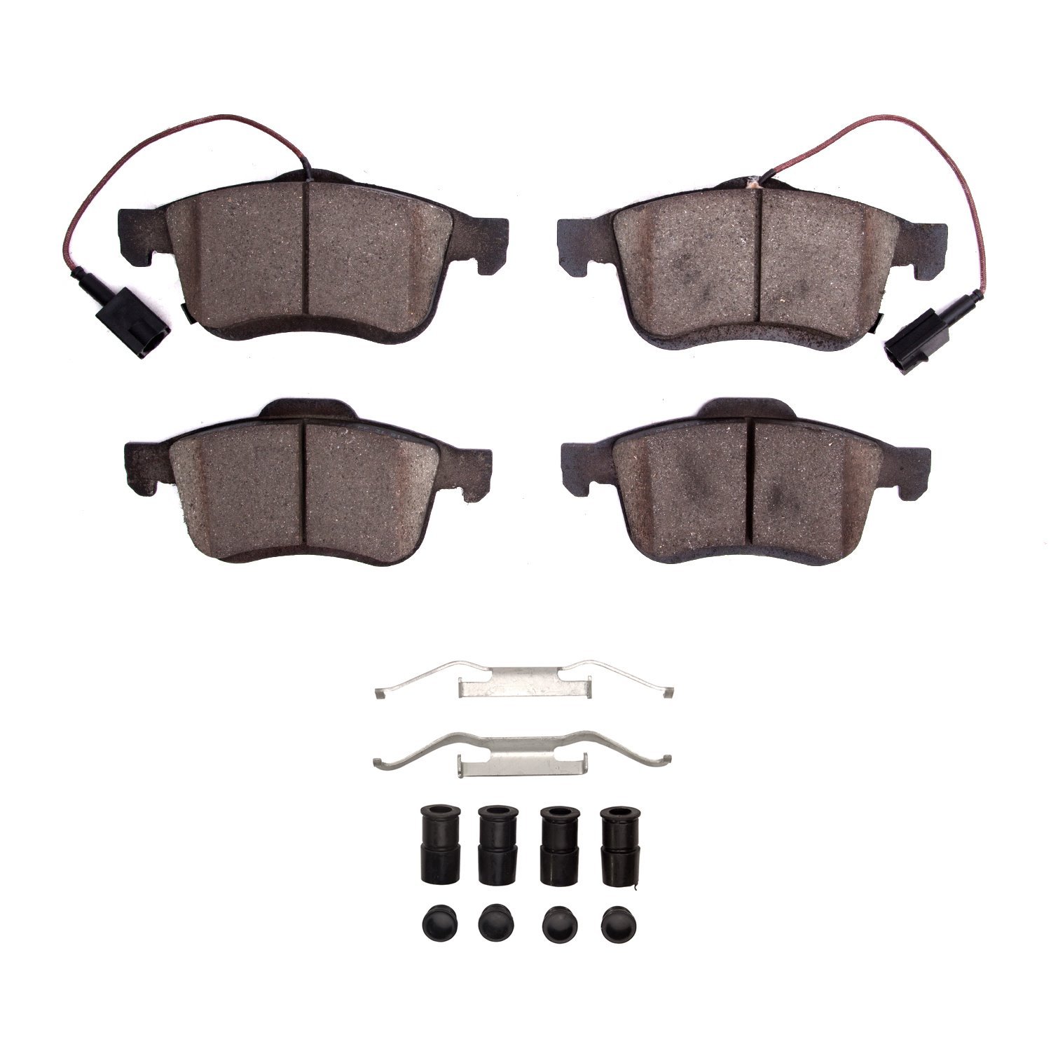 1311-1721-11 3000-Series Semi-Metallic Brake Pads & Hardware Kit, 2015-2021 Mopar, Position: Front