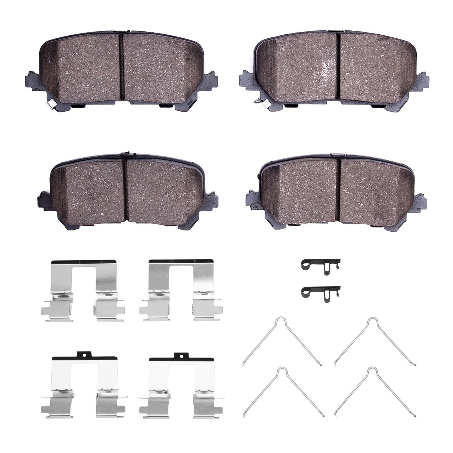 1311-1724-01 3000-Series Semi-Metallic Brake Pads & Hardware Kit, Fits Select Acura/Honda, Position: Rear