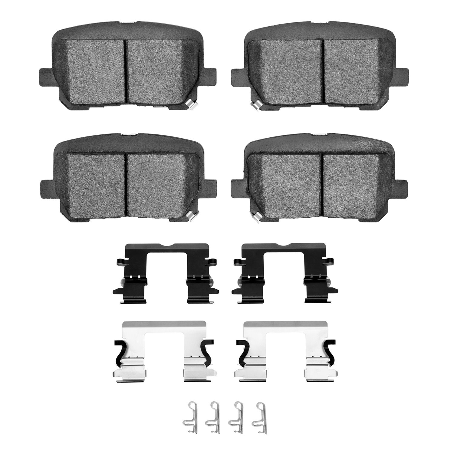 1311-1766-01 3000-Series Semi-Metallic Brake Pads & Hardware Kit, Fits Select Mopar, Position: Rear