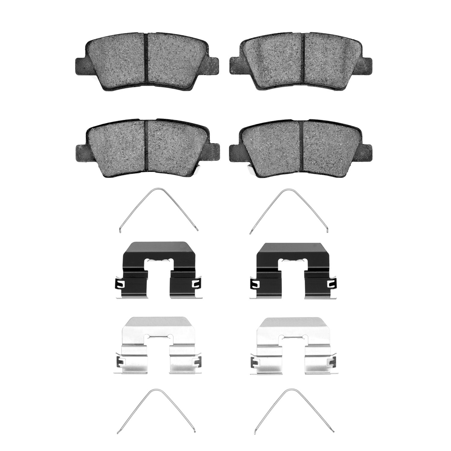 1311-1812-01 3000-Series Semi-Metallic Brake Pads & Hardware Kit, Fits Select Kia/Hyundai/Genesis, Position: Rear