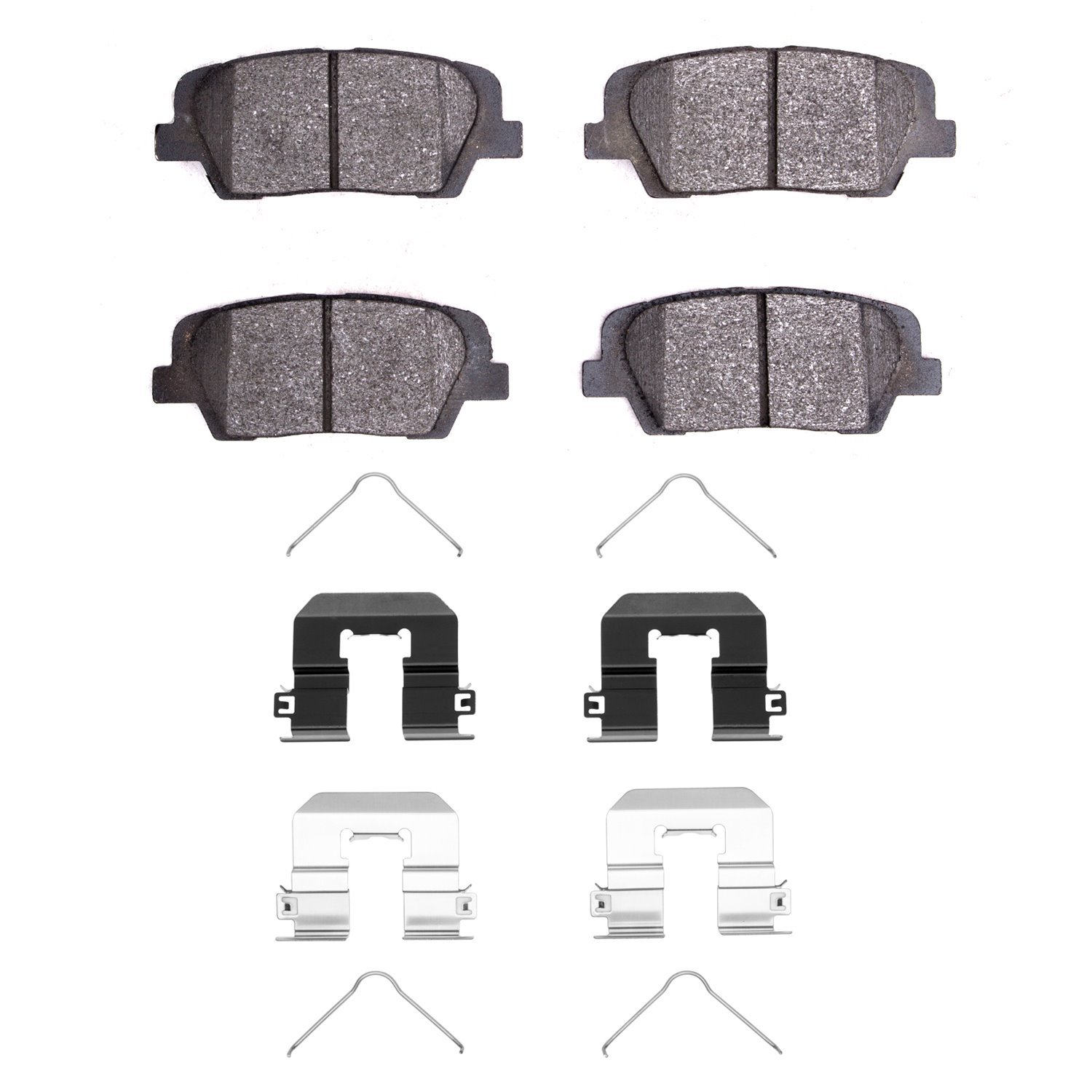 1311-1816-01 3000-Series Semi-Metallic Brake Pads & Hardware Kit, 2015-2020 Kia/Hyundai/Genesis, Position: Rear