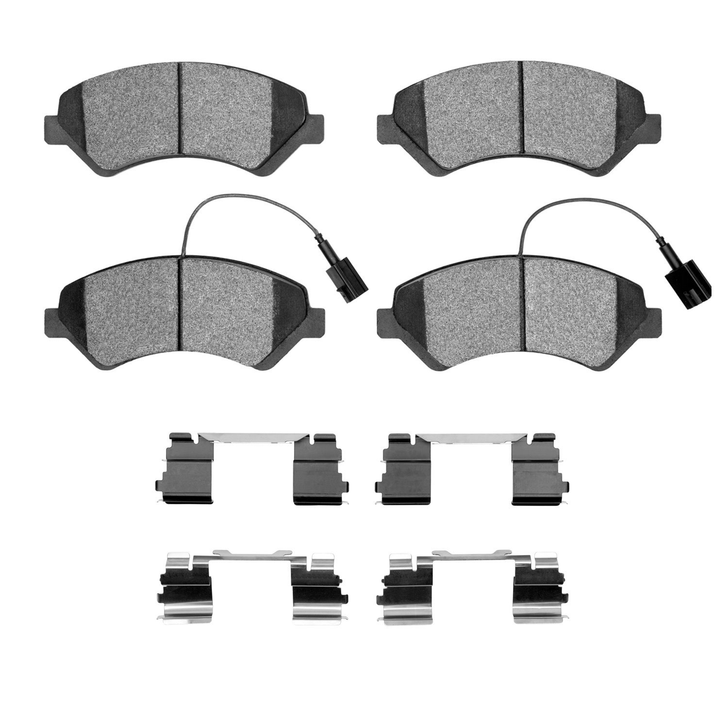 1311-1842-01 3000-Series Semi-Metallic Brake Pads & Hardware Kit, 2014-2021 Mopar, Position: Front