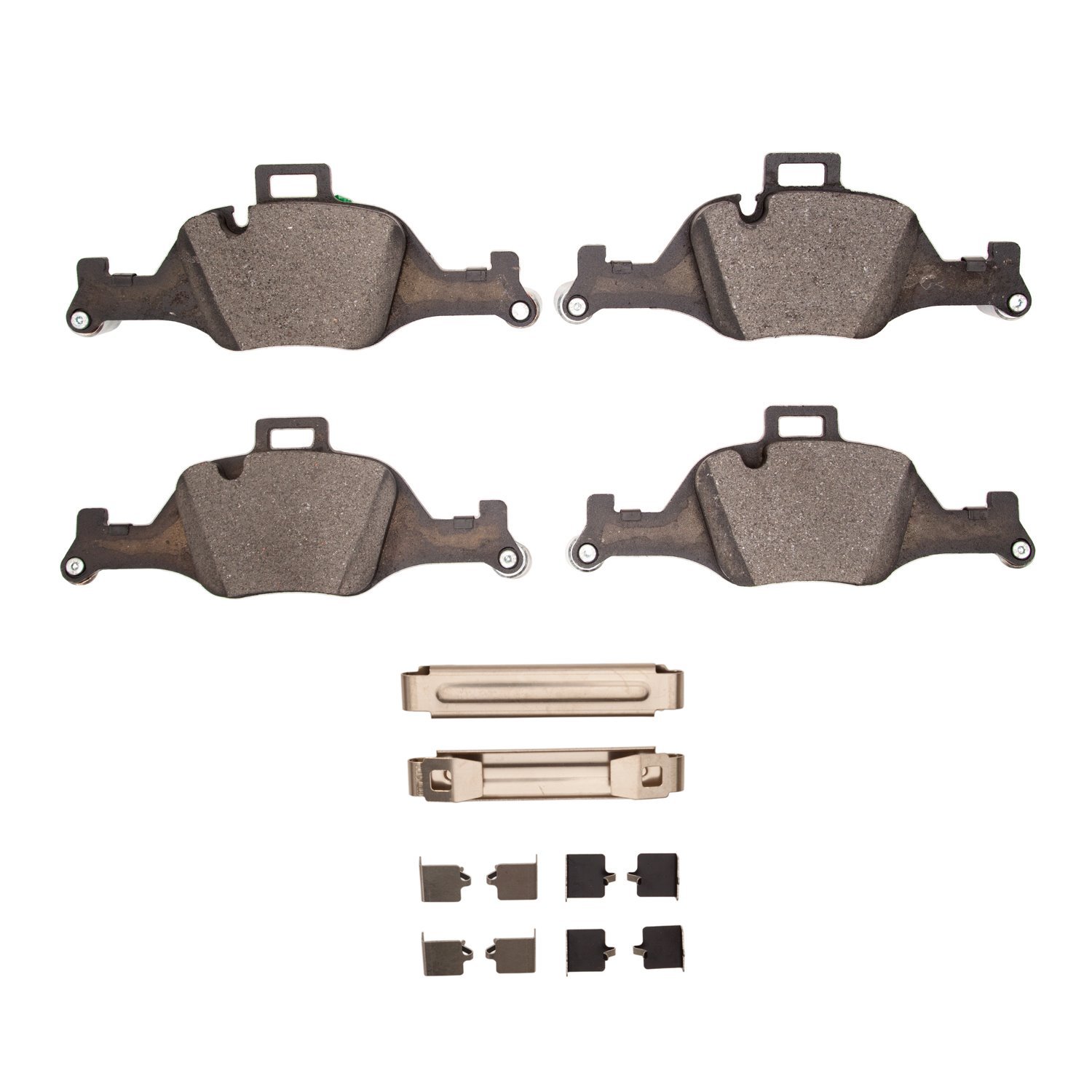 1311-2060-01 3000-Series Semi-Metallic Brake Pads & Hardware Kit, Fits Select BMW, Position: Front