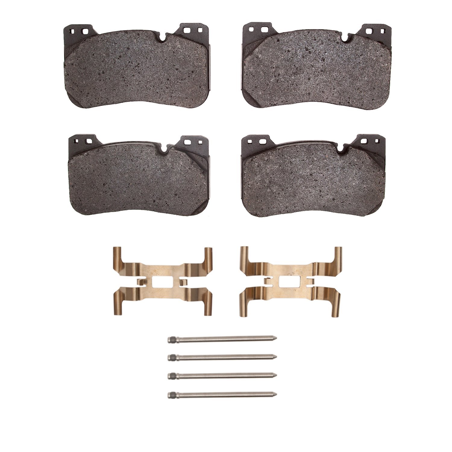 1311-2155-01 3000-Series Semi-Metallic Brake Pads & Hardware Kit, Fits Select BMW, Position: Front