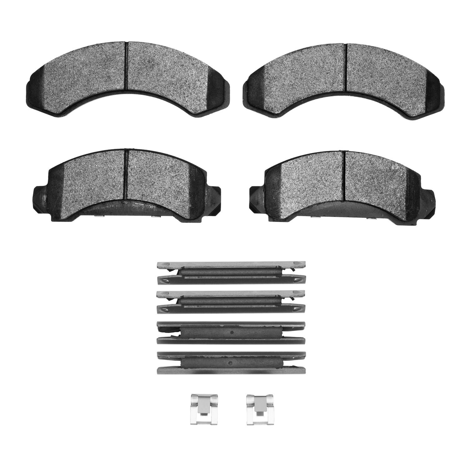 1400-0387-01 Ultimate-Duty Brake Pads & Hardware Kit, 1983-1997 Ford/Lincoln/Mercury/Mazda, Position: Front