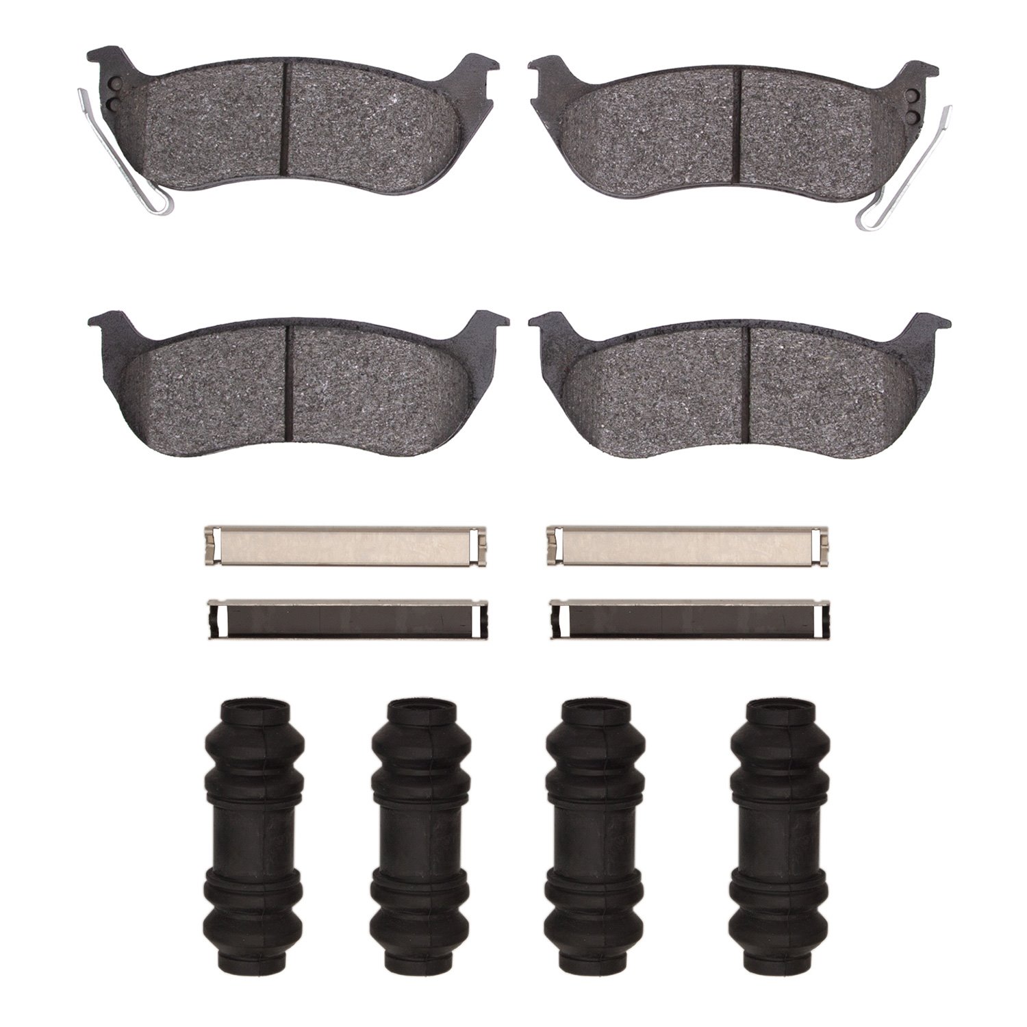 1400-0964-02 Ultimate-Duty Brake Pads & Hardware Kit, 2006-2010 Ford/Lincoln/Mercury/Mazda, Position: Rear