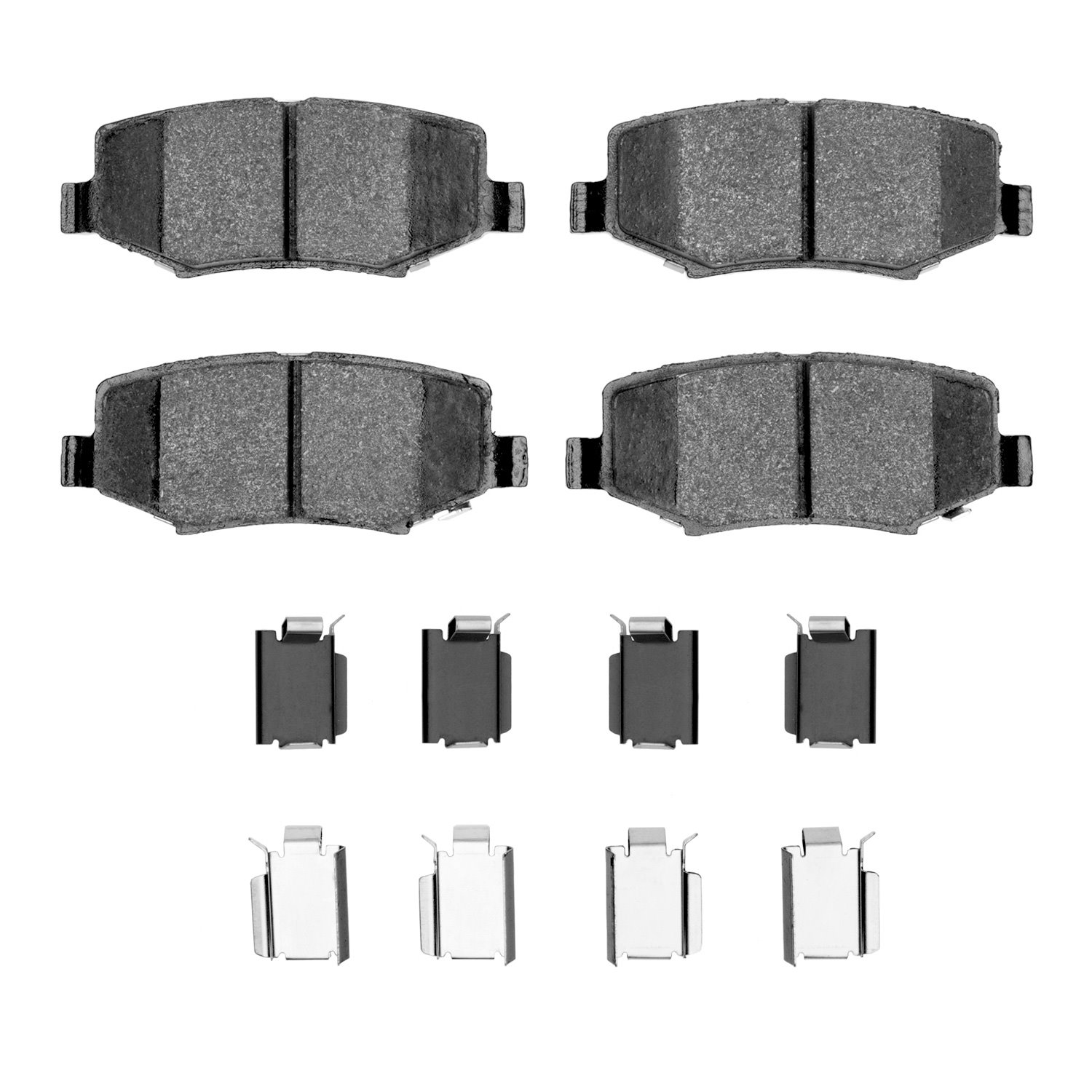 1400-1274-01 Ultimate-Duty Brake Pads & Hardware Kit, 2007-2018 Mopar, Position: Rear