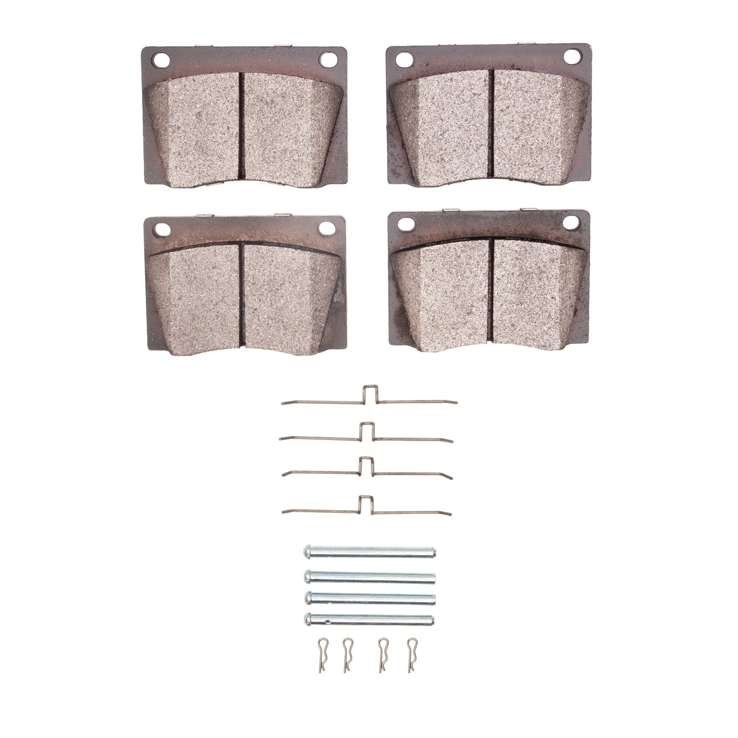 1551-0004-01 5000 Advanced Low-Metallic Brake Pads & Hardware Kit, 1961-1979 Multiple Makes/Models, Position: Front