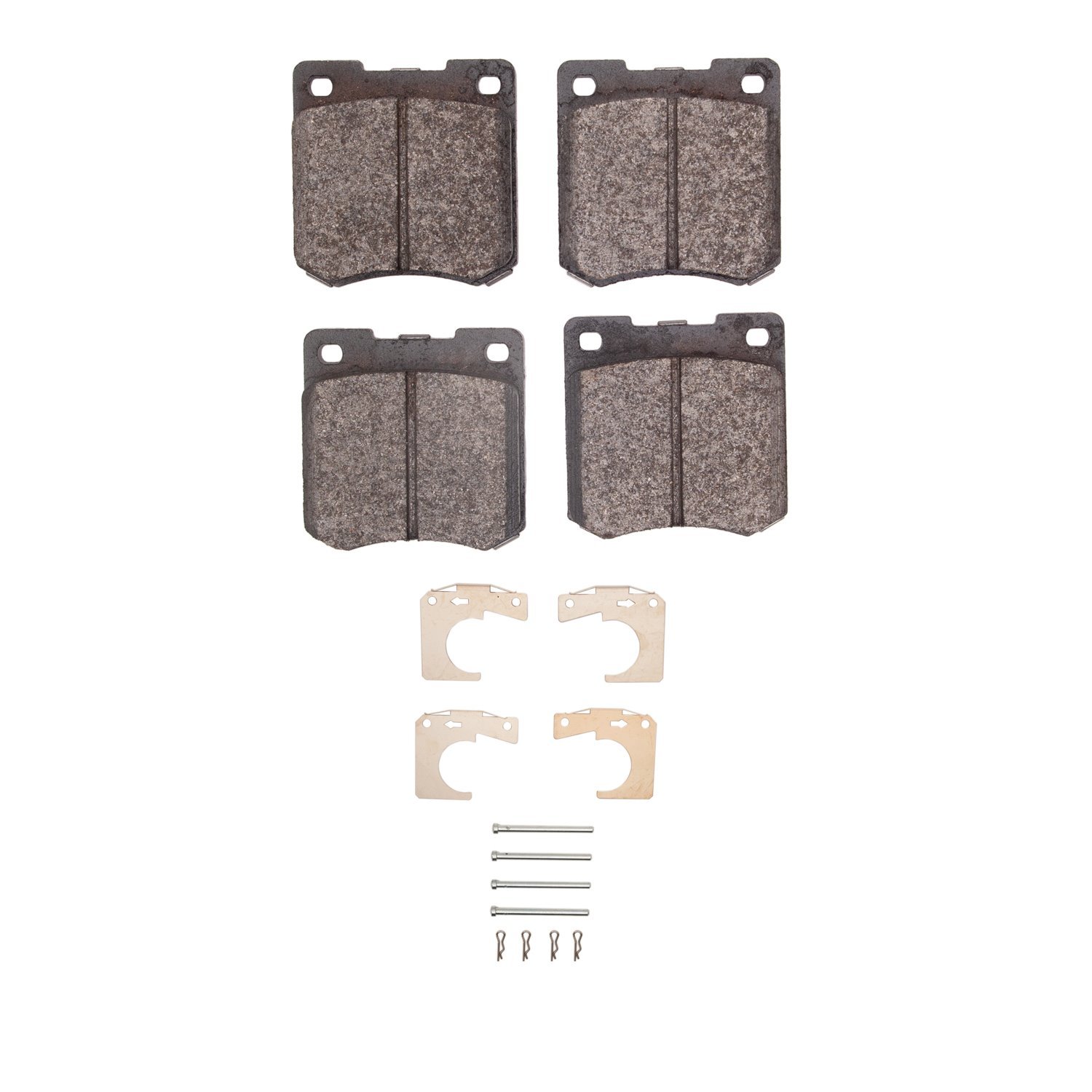 1551-0051-01 5000 Advanced Semi-Metallic Brake Pads & Hardware Kit, 1967-1975 Multiple Makes/Models, Position: Front