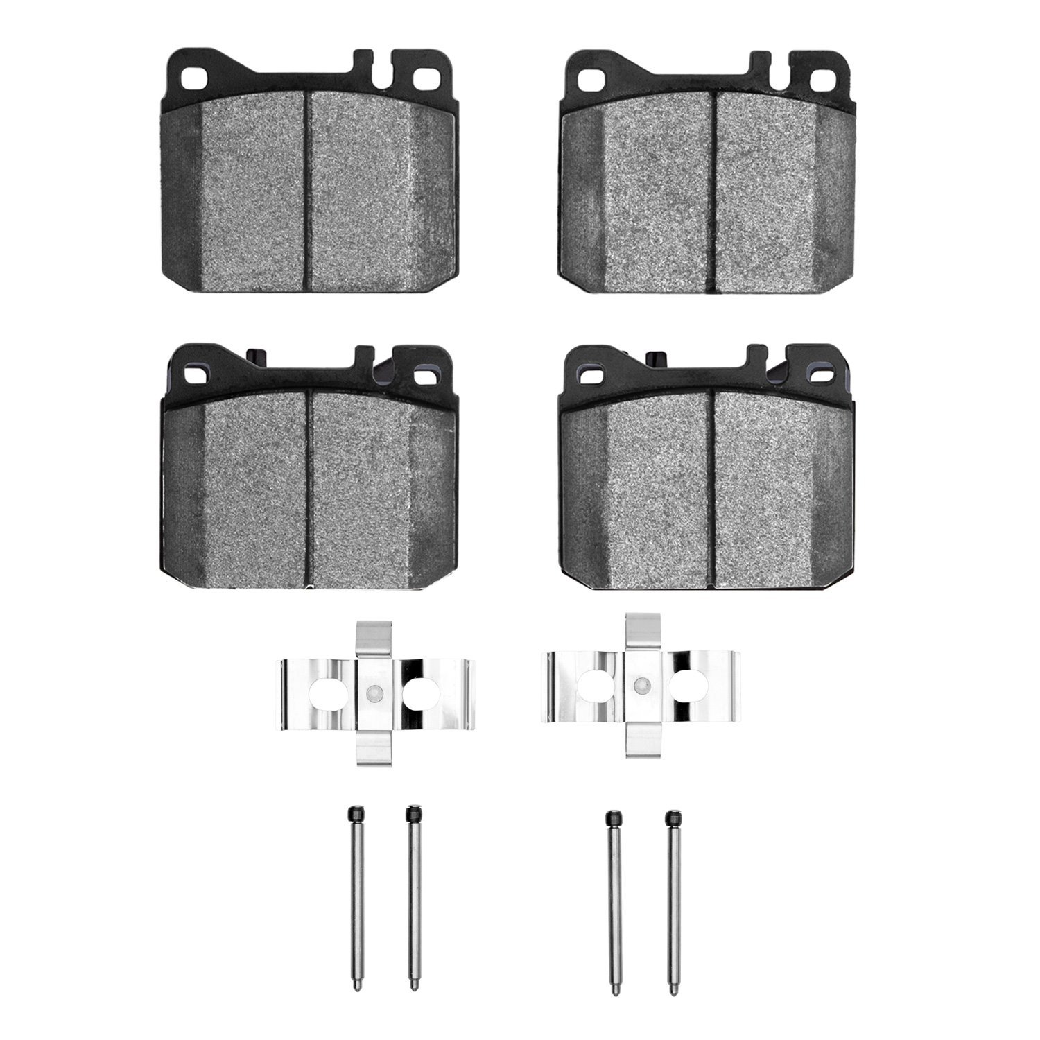 1551-0145-15 5000 Advanced Low-Metallic Brake Pads & Hardware Kit, 1985-1991 Mercedes-Benz, Position: Front