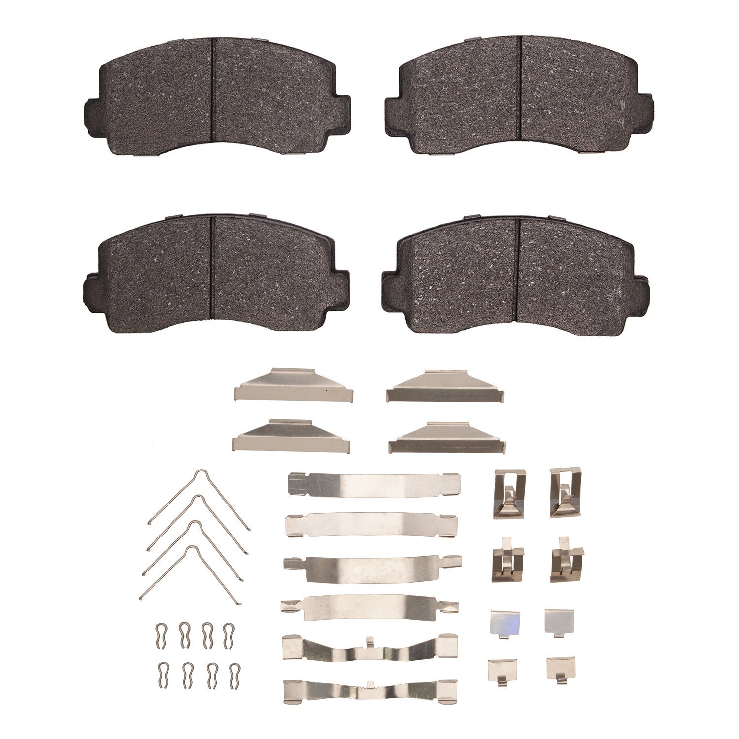 1551-0195-03 5000 Advanced Semi-Metallic Brake Pads & Hardware Kit, 1976-1983 Multiple Makes/Models, Position: Front