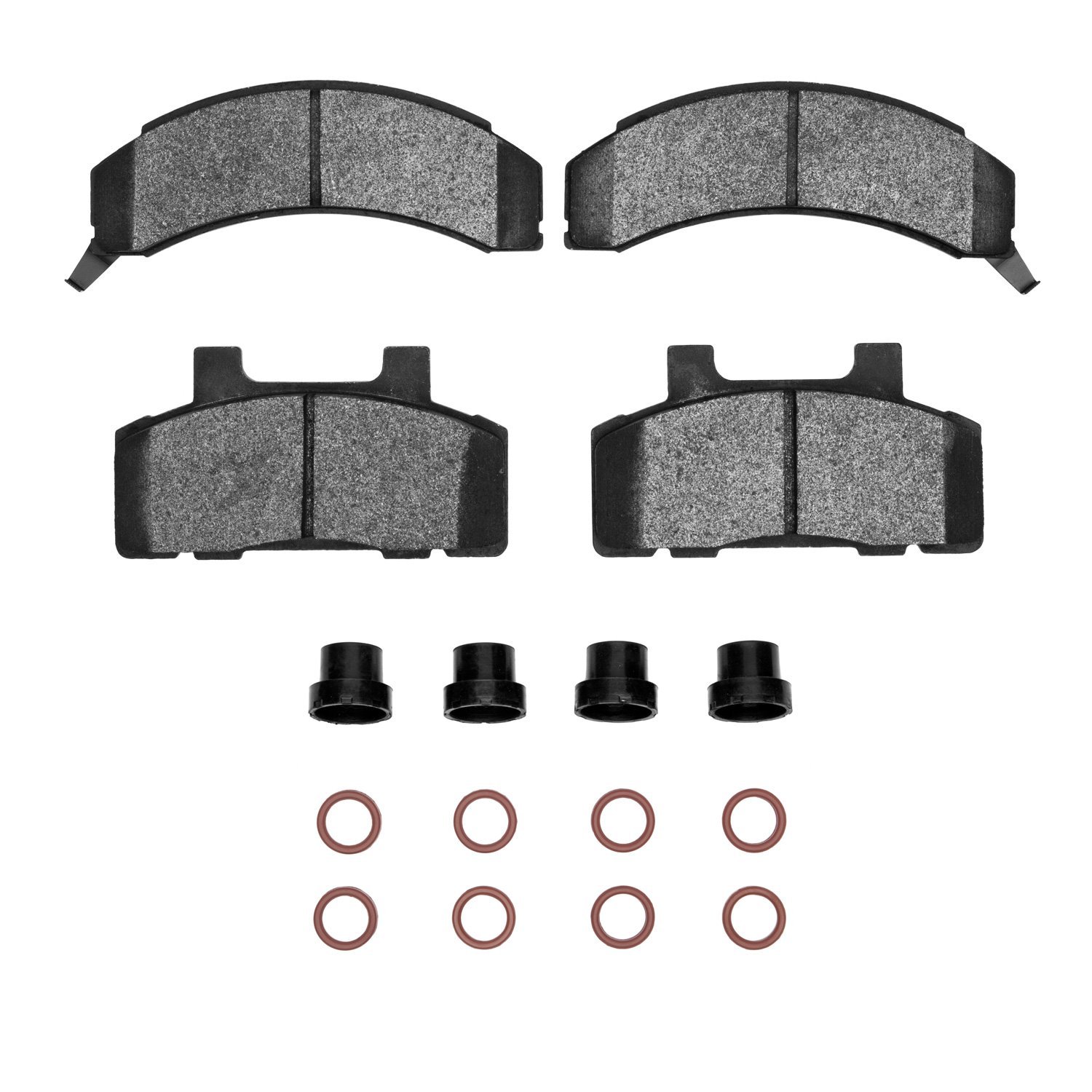 1551-0215-02 5000 Advanced Semi-Metallic Brake Pads & Hardware Kit, 1983-1990 GM, Position: Front