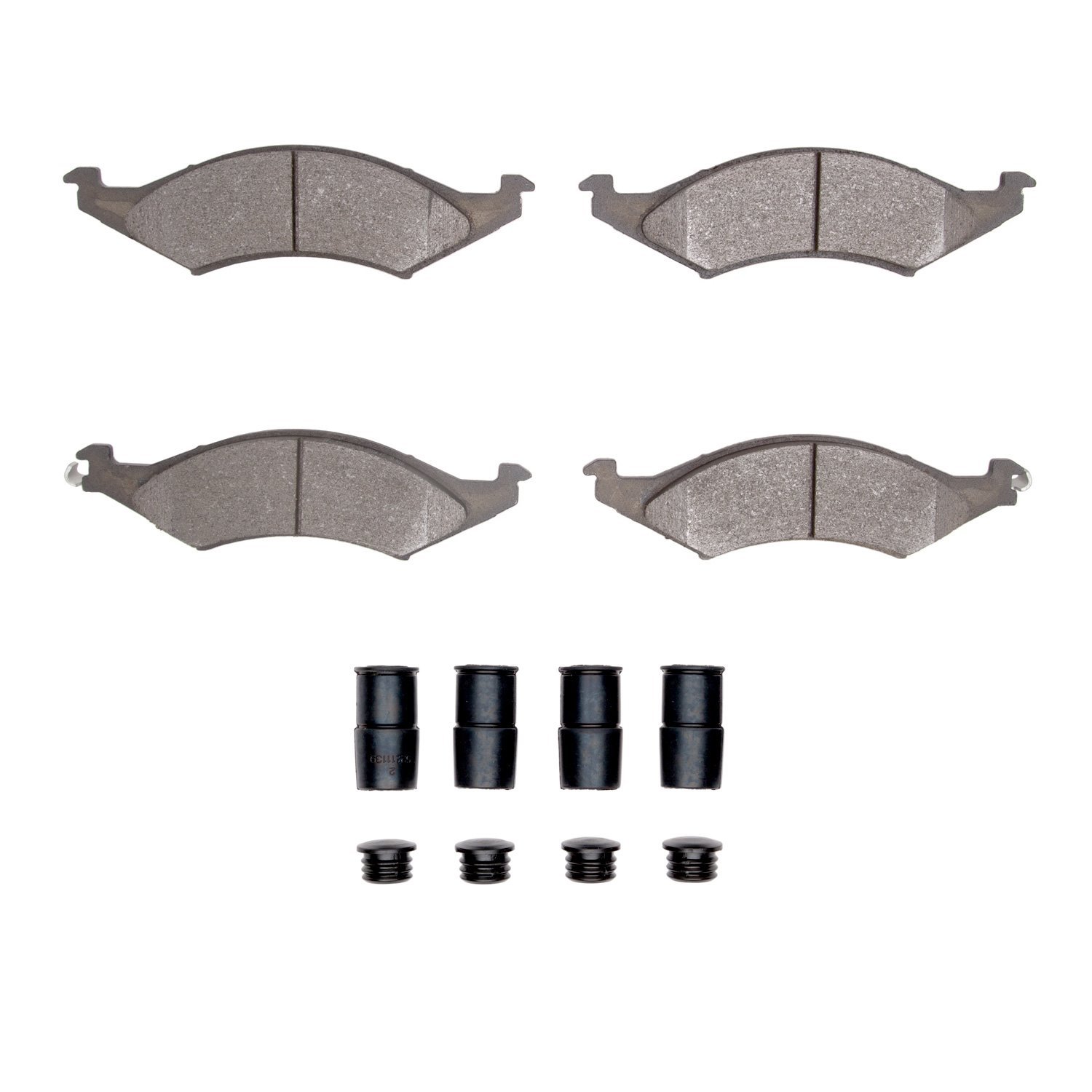 1551-0324-01 5000 Advanced Semi-Metallic Brake Pads & Hardware Kit, 1986-1992 Ford/Lincoln/Mercury/Mazda, Position: Front