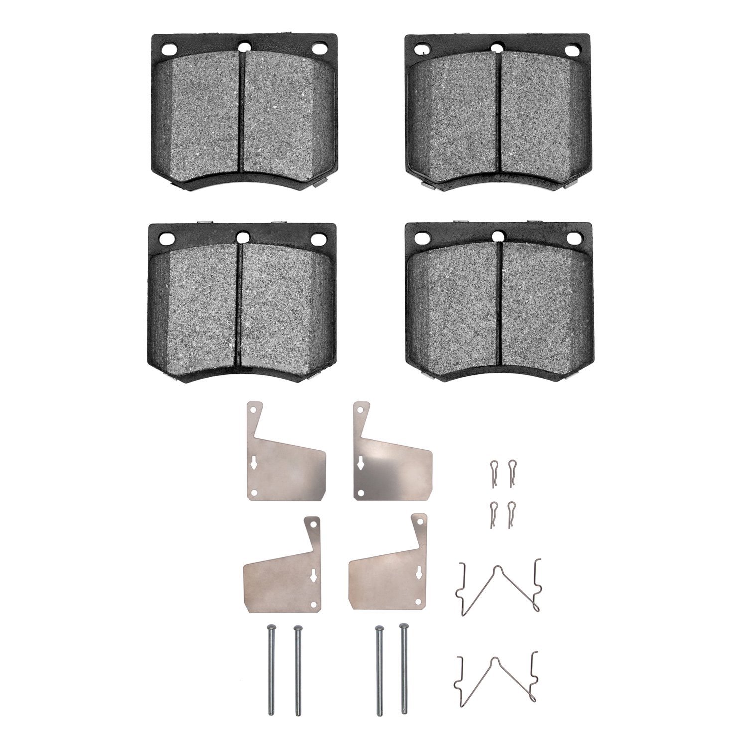 1551-0330-02 5000 Advanced Ceramic Brake Pads & Hardware Kit, 1970-1983 Multiple Makes/Models, Position: Front