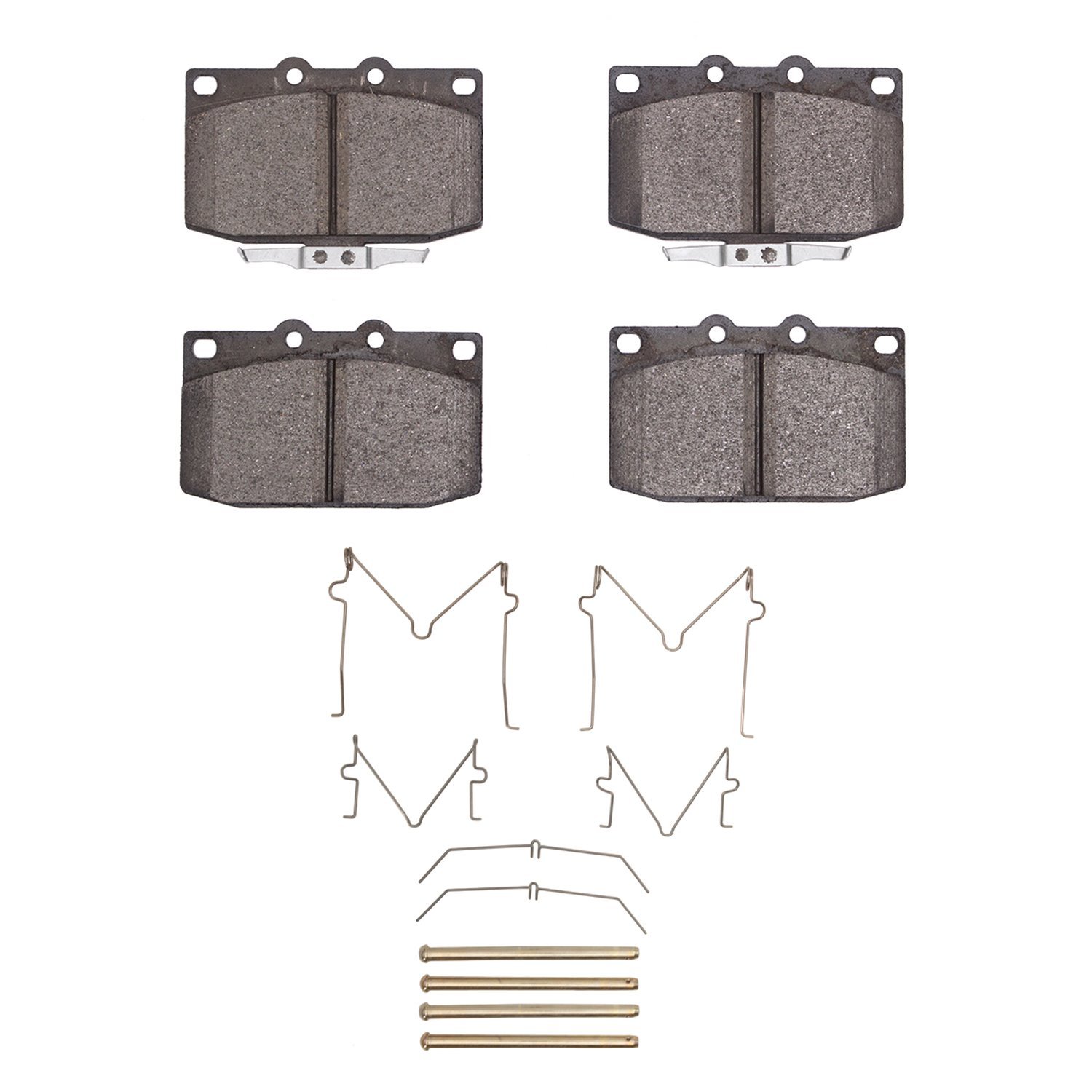 1551-0331-02 5000 Advanced Semi-Metallic Brake Pads & Hardware Kit, 1986-1991 Ford/Lincoln/Mercury/Mazda, Position: Front