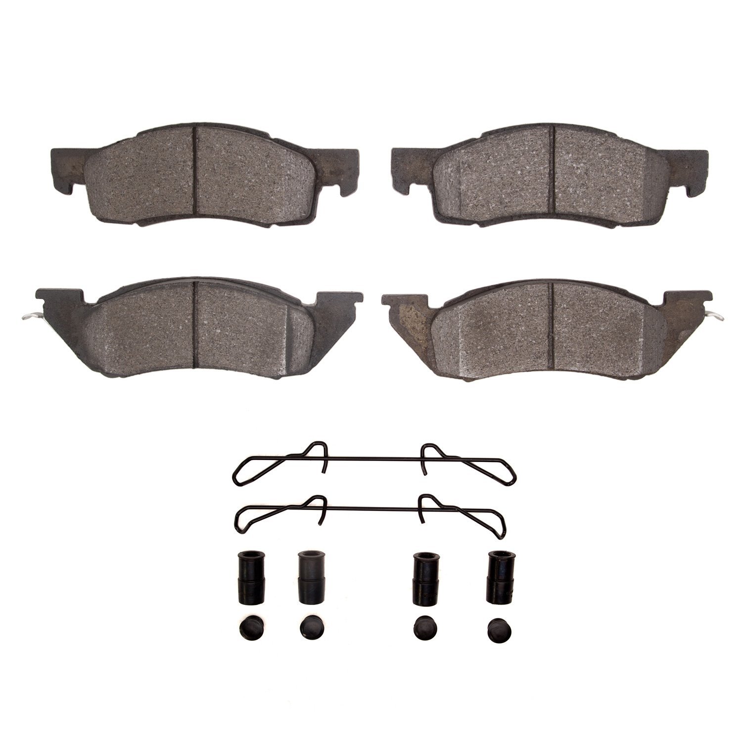 1551-0344-01 5000 Advanced Semi-Metallic Brake Pads & Hardware Kit, 1987-1990 Mopar, Position: Front