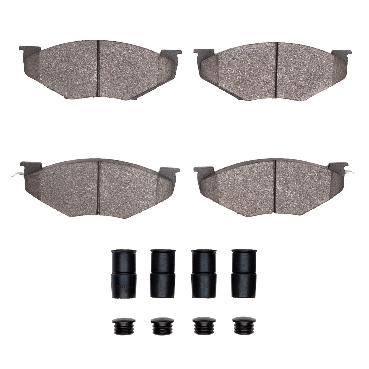 1551-0367-01 5000 Advanced Semi-Metallic Brake Pads & Hardware Kit, 1987-1988 Mopar, Position: Front