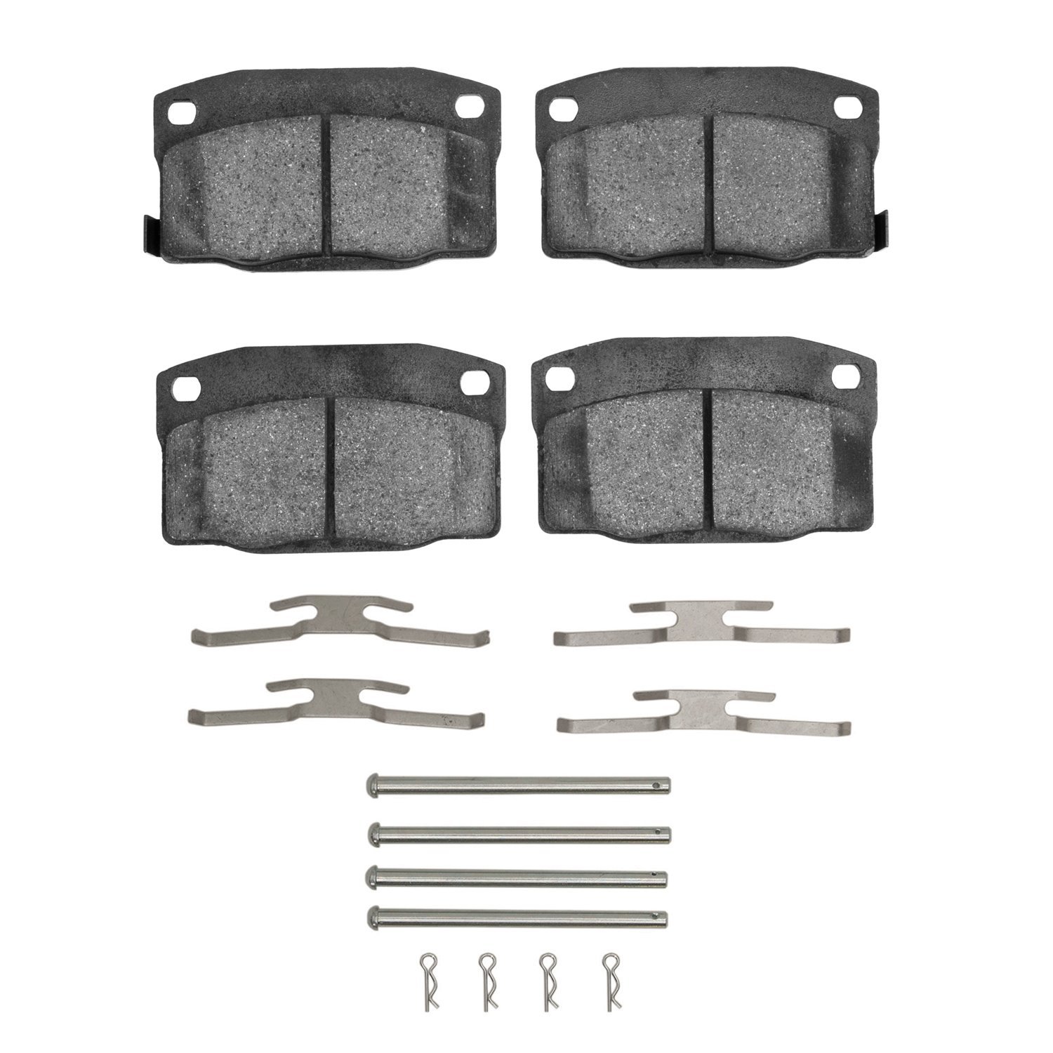 1551-0378-01 5000 Advanced Semi-Metallic Brake Pads & Hardware Kit, 1988-1993 GM, Position: Front