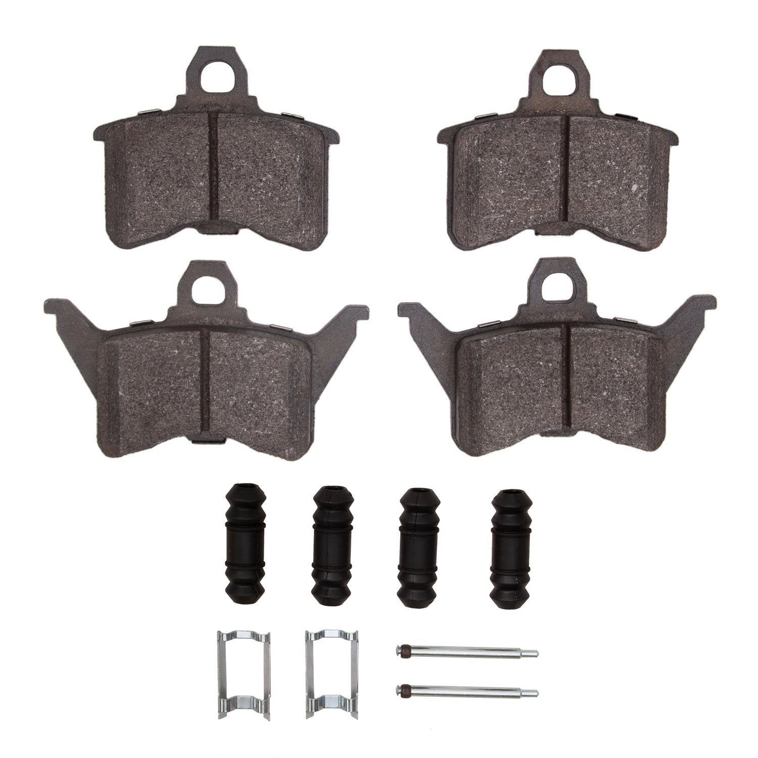 1551-0386-01 5000 Advanced Semi-Metallic Brake Pads & Hardware Kit, 1988-1990 Mopar, Position: Rear