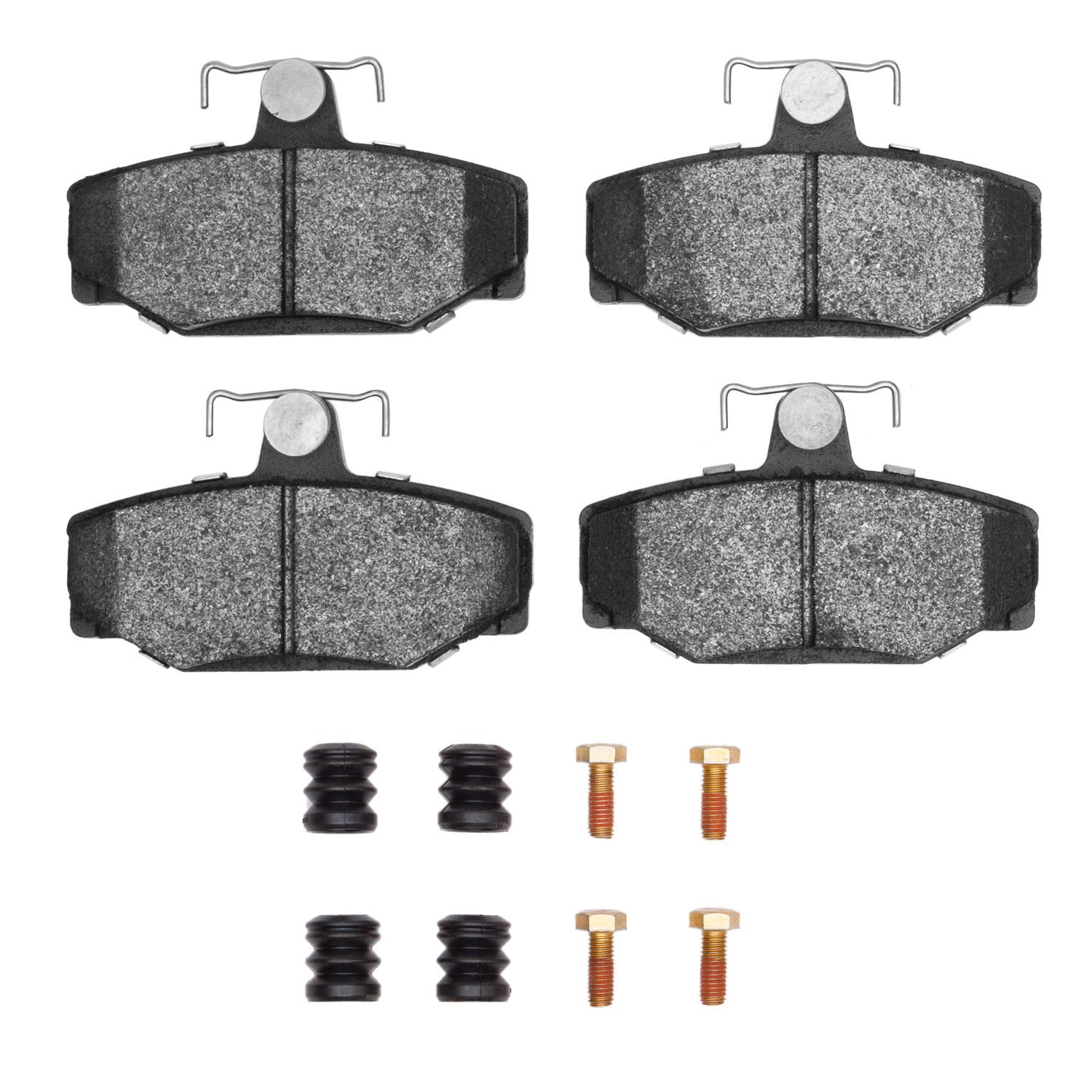 1551-0391-01 5000 Advanced Low-Metallic Brake Pads & Hardware Kit, 1988-2000 Volvo, Position: Rear