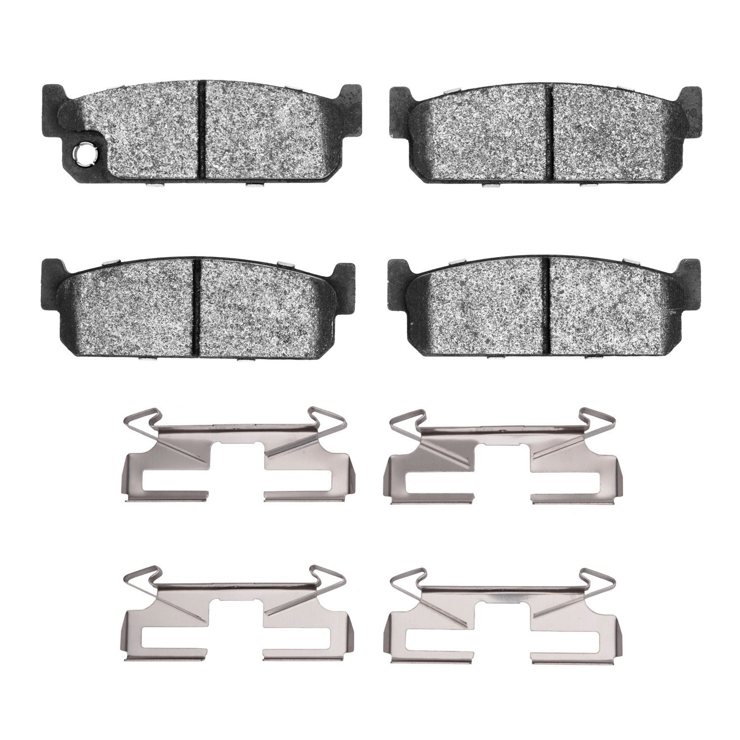 1551-0481-01 5000 Advanced Semi-Metallic Brake Pads & Hardware Kit, 1990-1993 Infiniti/Nissan, Position: Rear