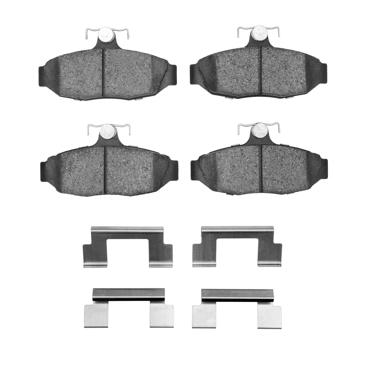 1551-0545-01 5000 Advanced Semi-Metallic Brake Pads & Hardware Kit, 1986-1993 Ford/Lincoln/Mercury/Mazda, Position: Rear