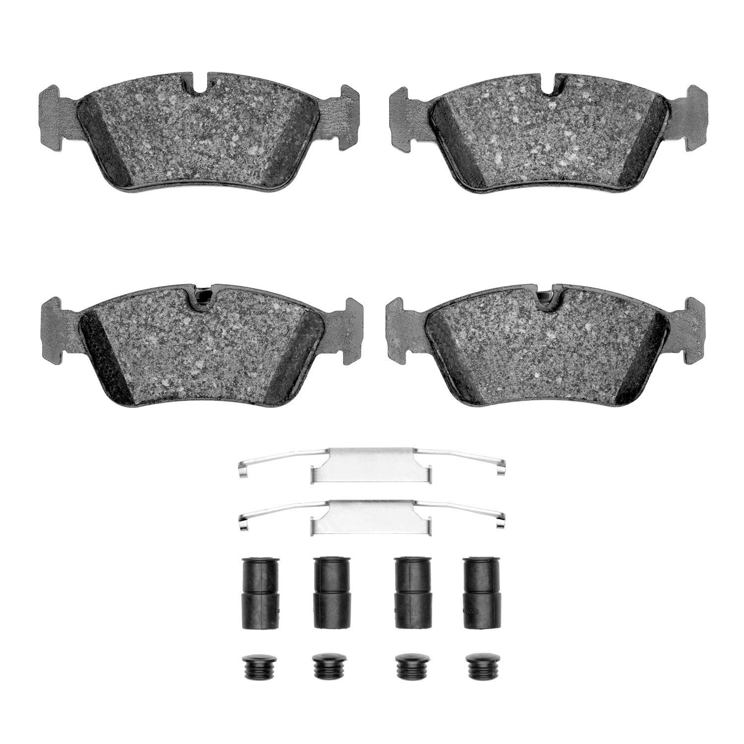 1551-0558-02 5000 Advanced Low-Metallic Brake Pads & Hardware Kit, 1991-1998 BMW, Position: Front