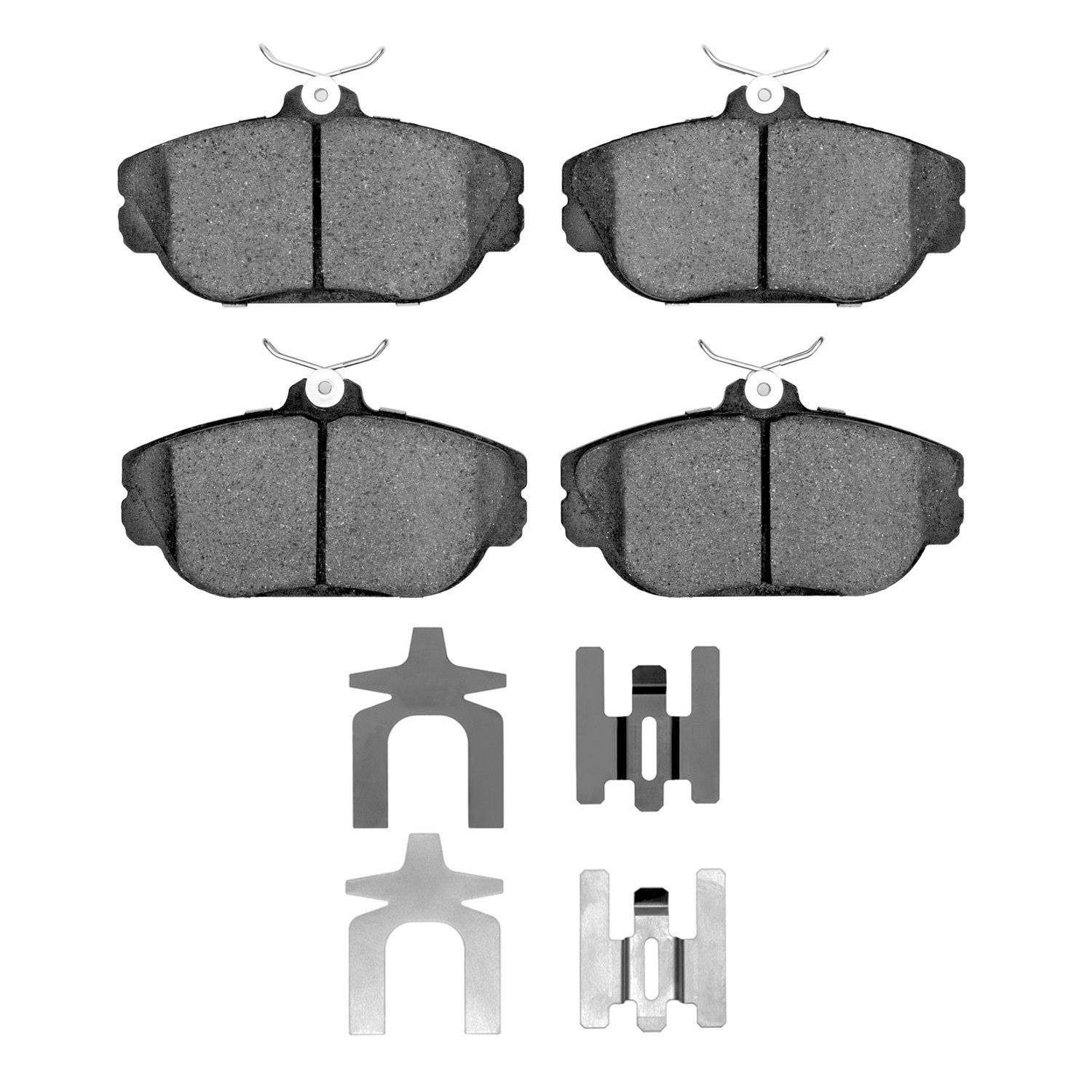 1551-0601-01 5000 Advanced Semi-Metallic Brake Pads & Hardware Kit, 1993-1998 Ford/Lincoln/Mercury/Mazda, Position: Front