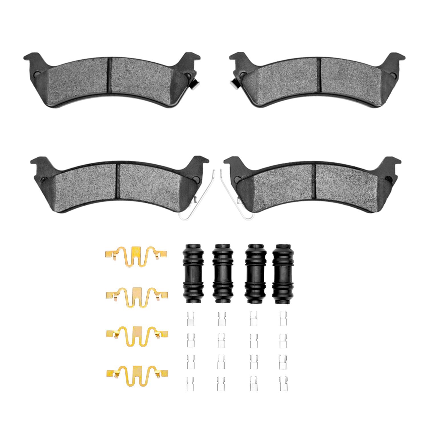 1551-0666-01 5000 Advanced Semi-Metallic Brake Pads & Hardware Kit, 1993-1994 Mopar, Position: Rear