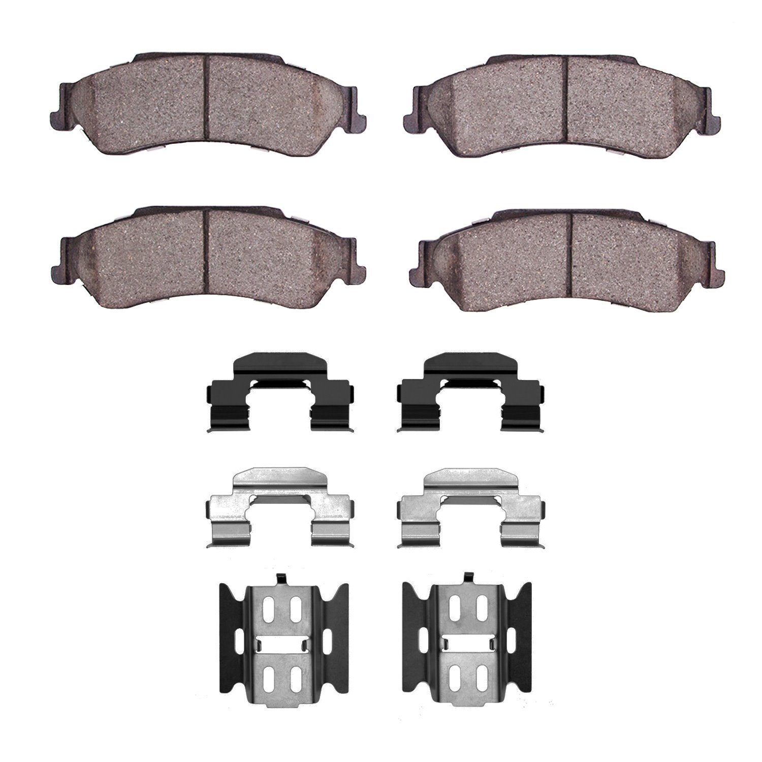 1551-0729-01 5000 Advanced Ceramic Brake Pads & Hardware Kit, 1997-2005 GM, Position: Rear