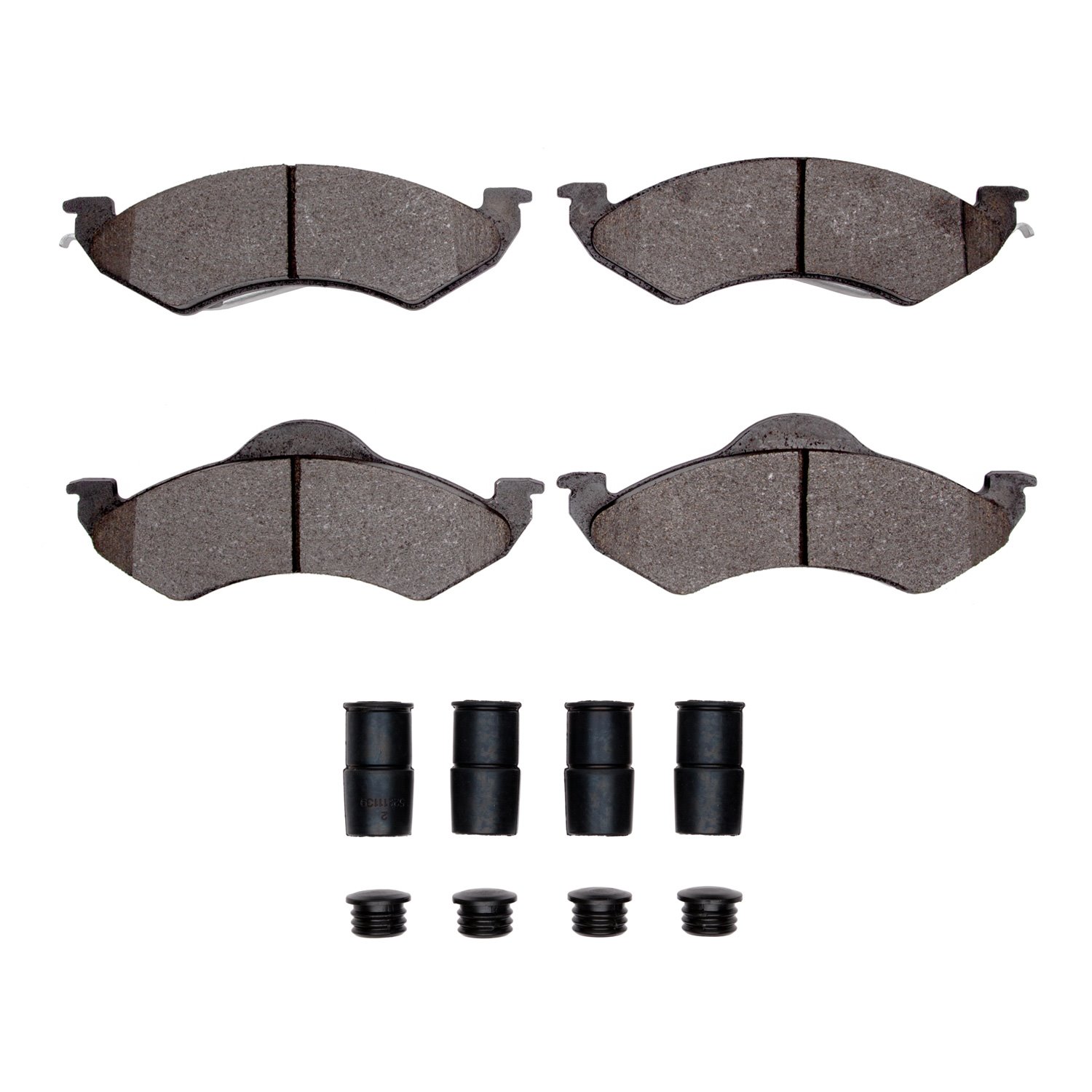 1551-0746-01 5000 Advanced Semi-Metallic Brake Pads & Hardware Kit, 1998-1999 Mopar, Position: Front