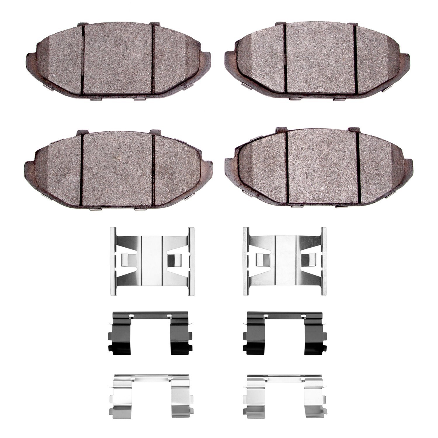 1551-0748-01 5000 Advanced Semi-Metallic Brake Pads & Hardware Kit, 1998-2002 Ford/Lincoln/Mercury/Mazda, Position: Front