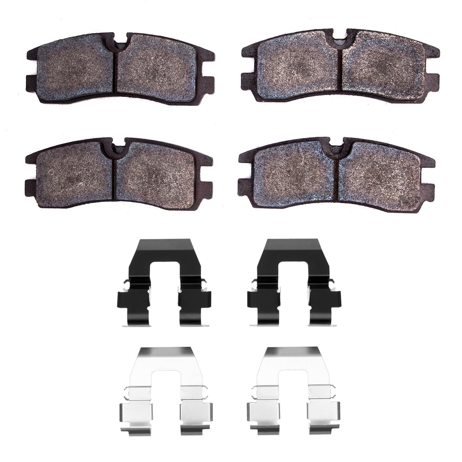 1551-0754-01 5000 Advanced Semi-Metallic Brake Pads & Hardware Kit, 1998-2003 GM, Position: Rear