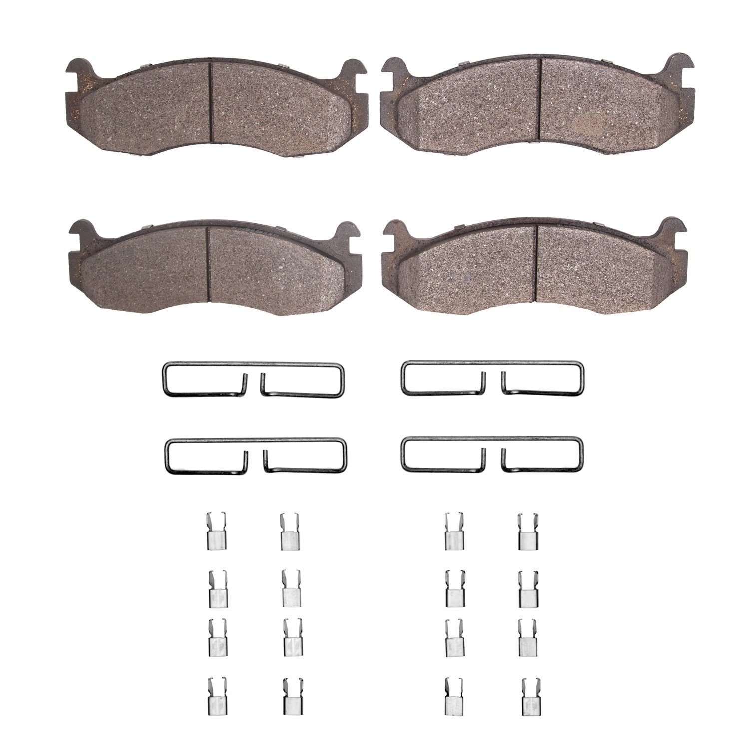 1551-0788-01 5000 Advanced Semi-Metallic Brake Pads & Hardware Kit, 1996-2006 Mopar, Position: Front