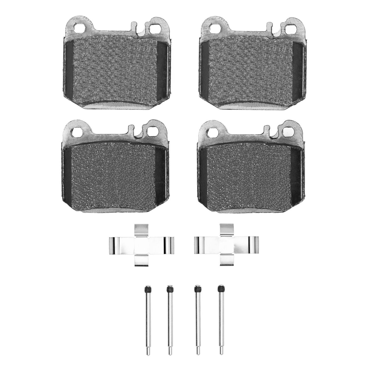 1551-0874-01 5000 Advanced Low-Metallic Brake Pads & Hardware Kit, 2000-2005 Mercedes-Benz, Position: Rear