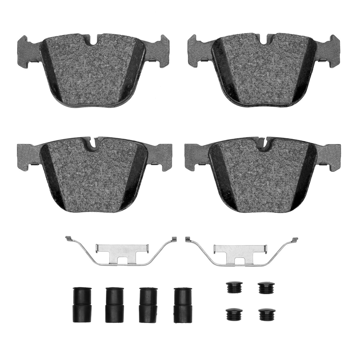 1551-0919-11 5000 Advanced Low-Metallic Brake Pads & Hardware Kit, 2009-2015 BMW, Position: Rear