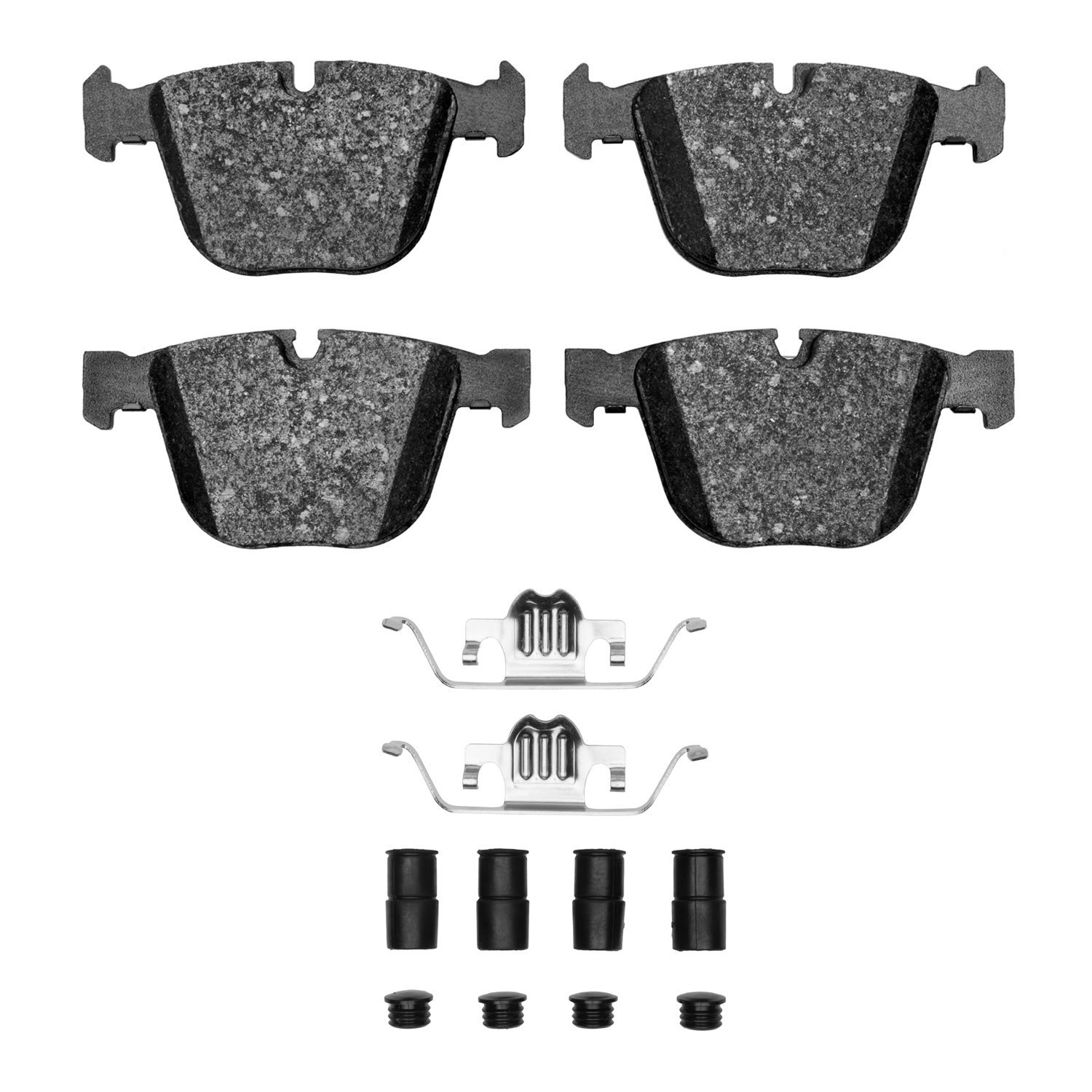 1551-0919-22 5000 Advanced Low-Metallic Brake Pads & Hardware Kit, 2010-2019 BMW, Position: Rear